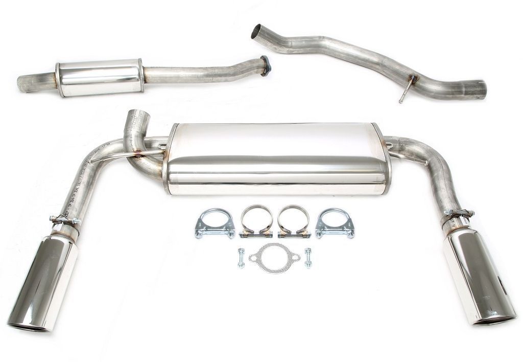 Duplex Edelstahlanlage 1x100mm Links+Rechts passend für Volvo S40 II/V50 AWD T5 Typ M