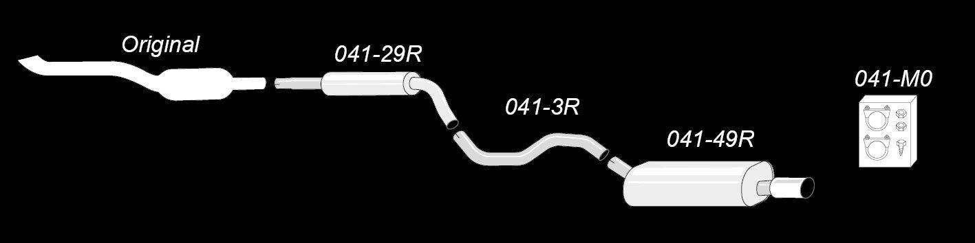 Edelstahlanlage 1x100mm passend für Audi TT Coupe/Roadster mit Frontantrieb Typ 8N