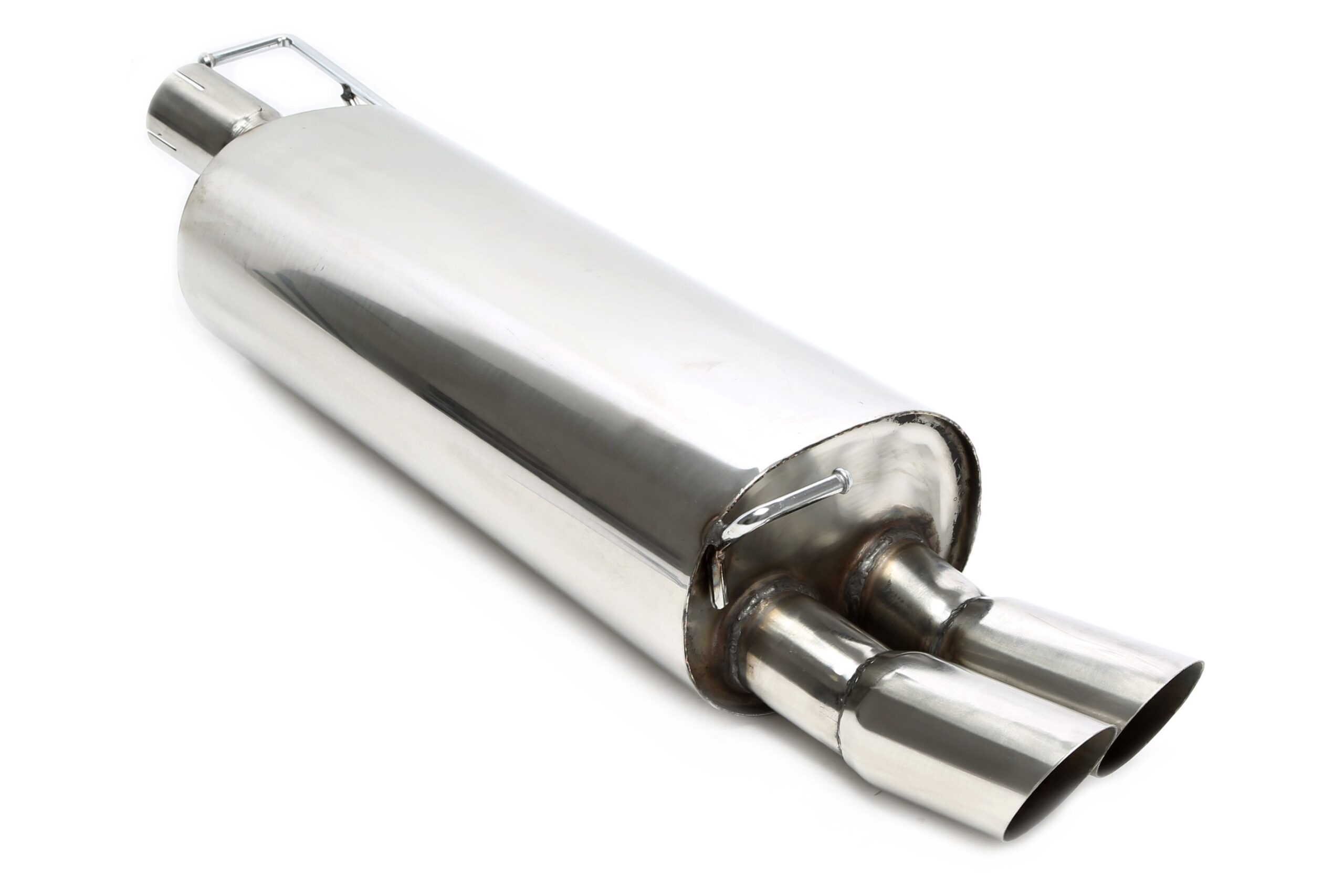 Endschalldämpfer 2x76mm aus Rennsportanlage RSG4E276SC passend für Audi A3 8L / Seat Leon 1M / VW Golf IV