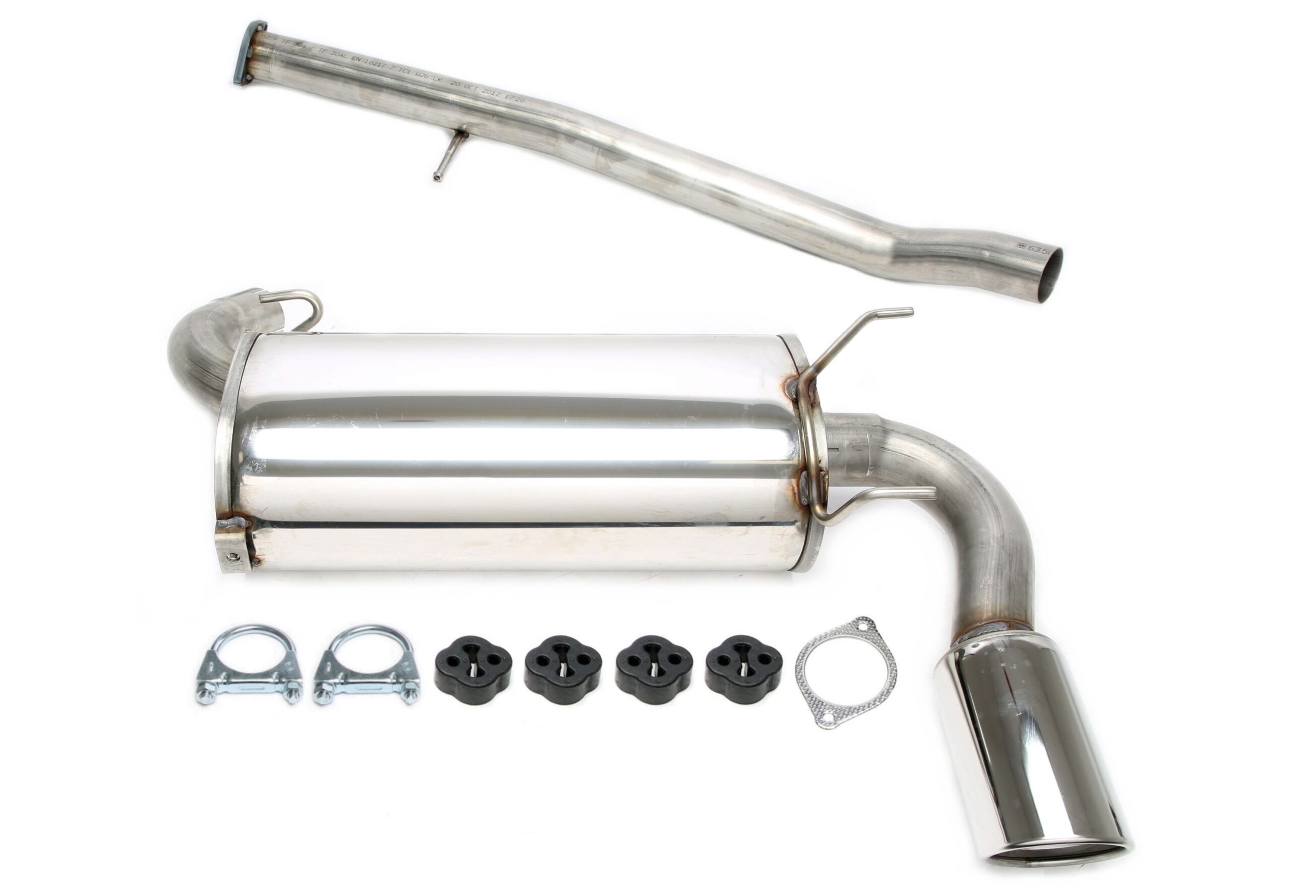 Edelstahlanlage 1x100mm passend für Mazda MX-5 I BJ 96-98 Typ NA