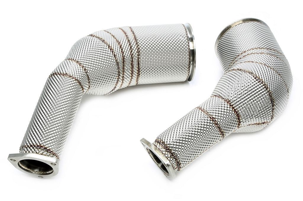 Downpipe mit Hitzeschild und Katalysator passend für Audi A6-RS6 C8, A7 Sportback-RS7