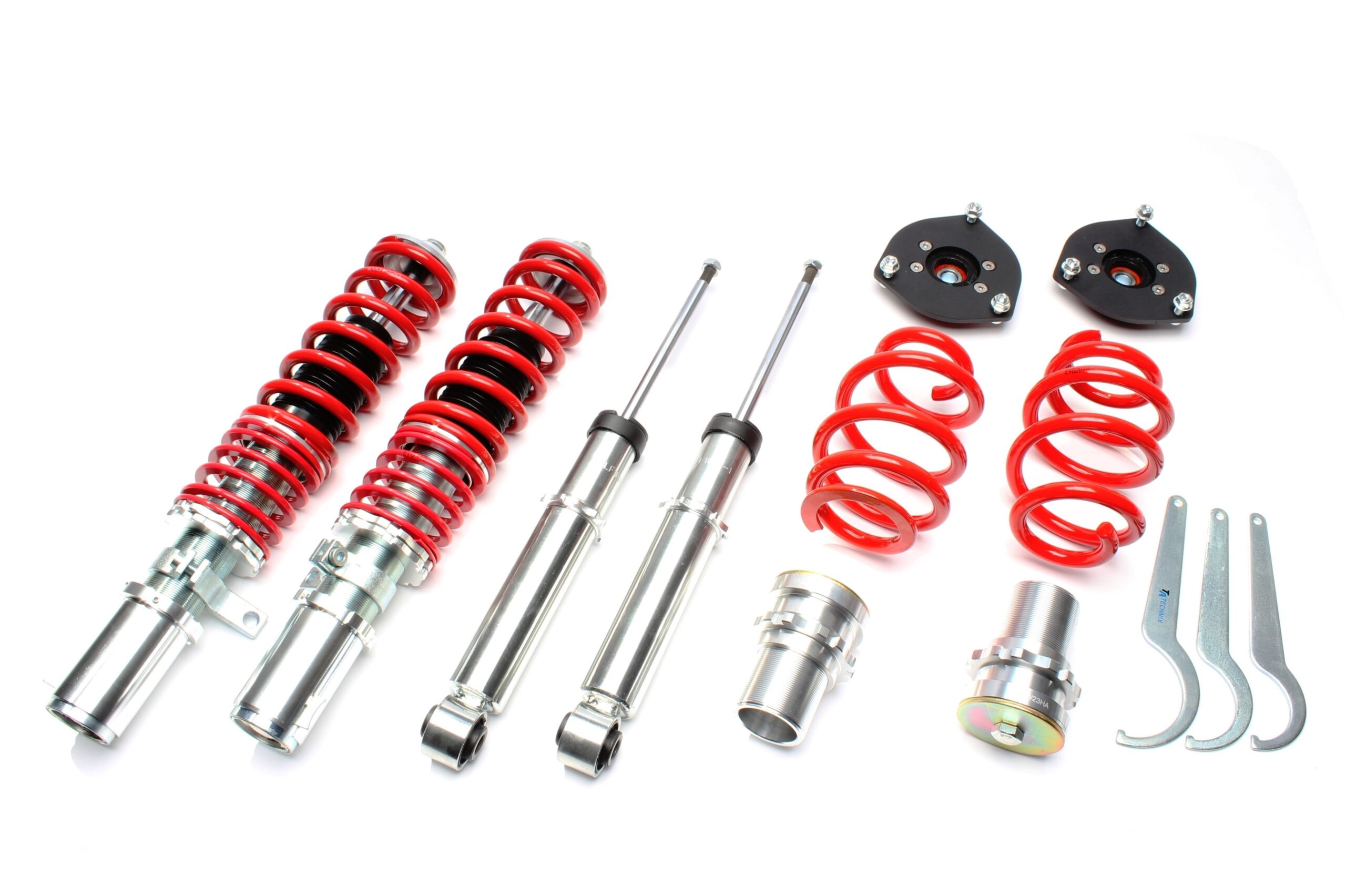 Gewindefahrwerk - Deep Version - passend für Audi A3 (8P)/ Seat Altea, Leon, Toledo III (1P/5P)/ Skoda Octavia, Superb (3Z/3T)/ VW Beetle , Eos, Golf V+VI, Golf Cabriolet, Golf Plus, Jetta III+IV, Passat, Passat CC, CC, Scirocco, Touran