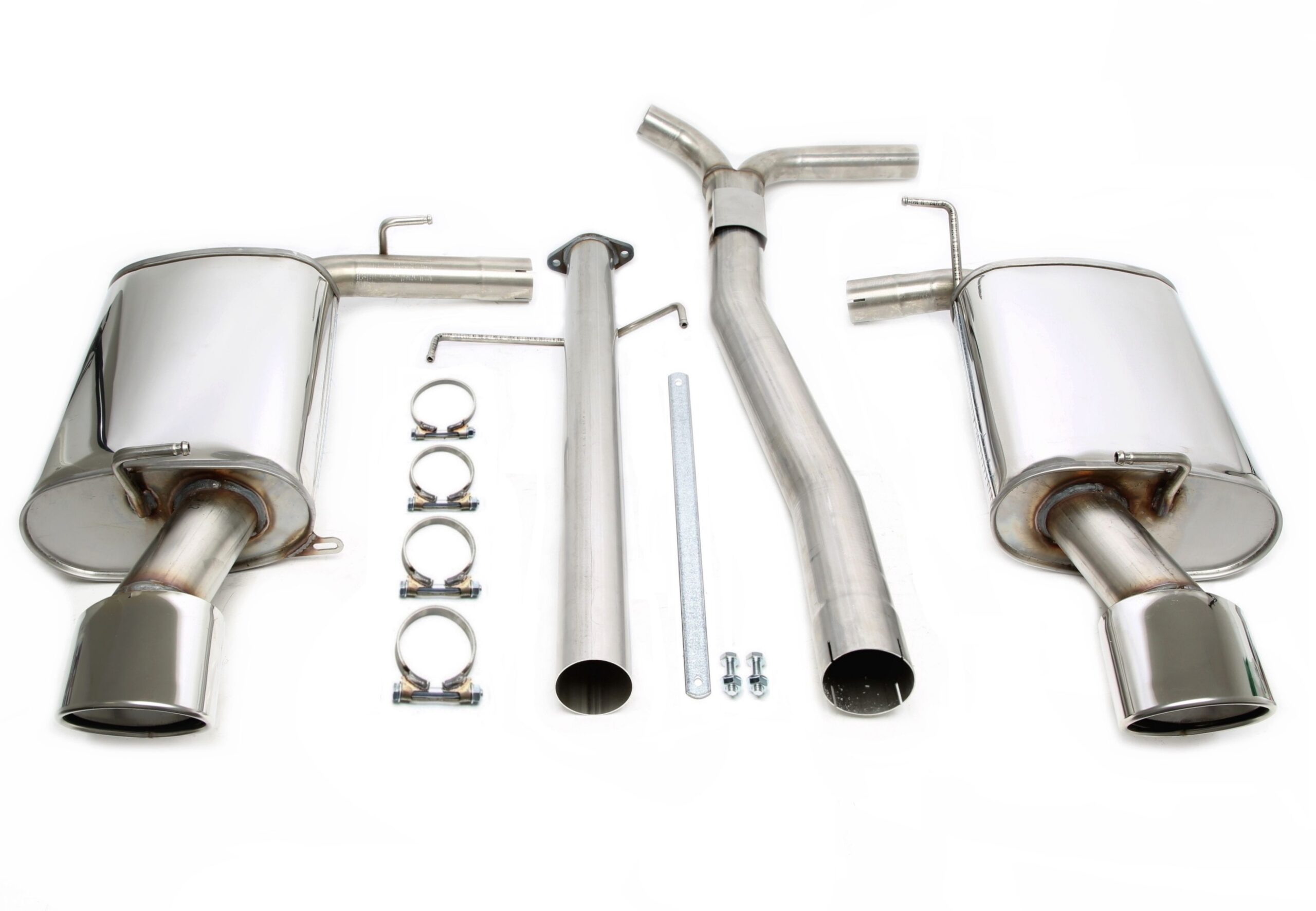 Duplex Edelstahlanlage 1x90x120mm Links+Rechts passend für Mazda 6 MPS Turbo Typ GG