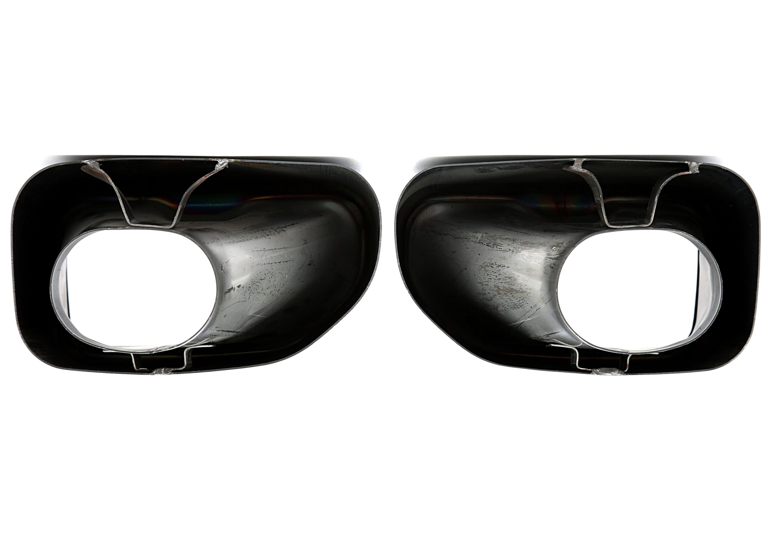 Endrohrblende zum anschweissen quadratisch in schwarz/gänzend passend für BMW X3/X4 (G01,G02,G08)