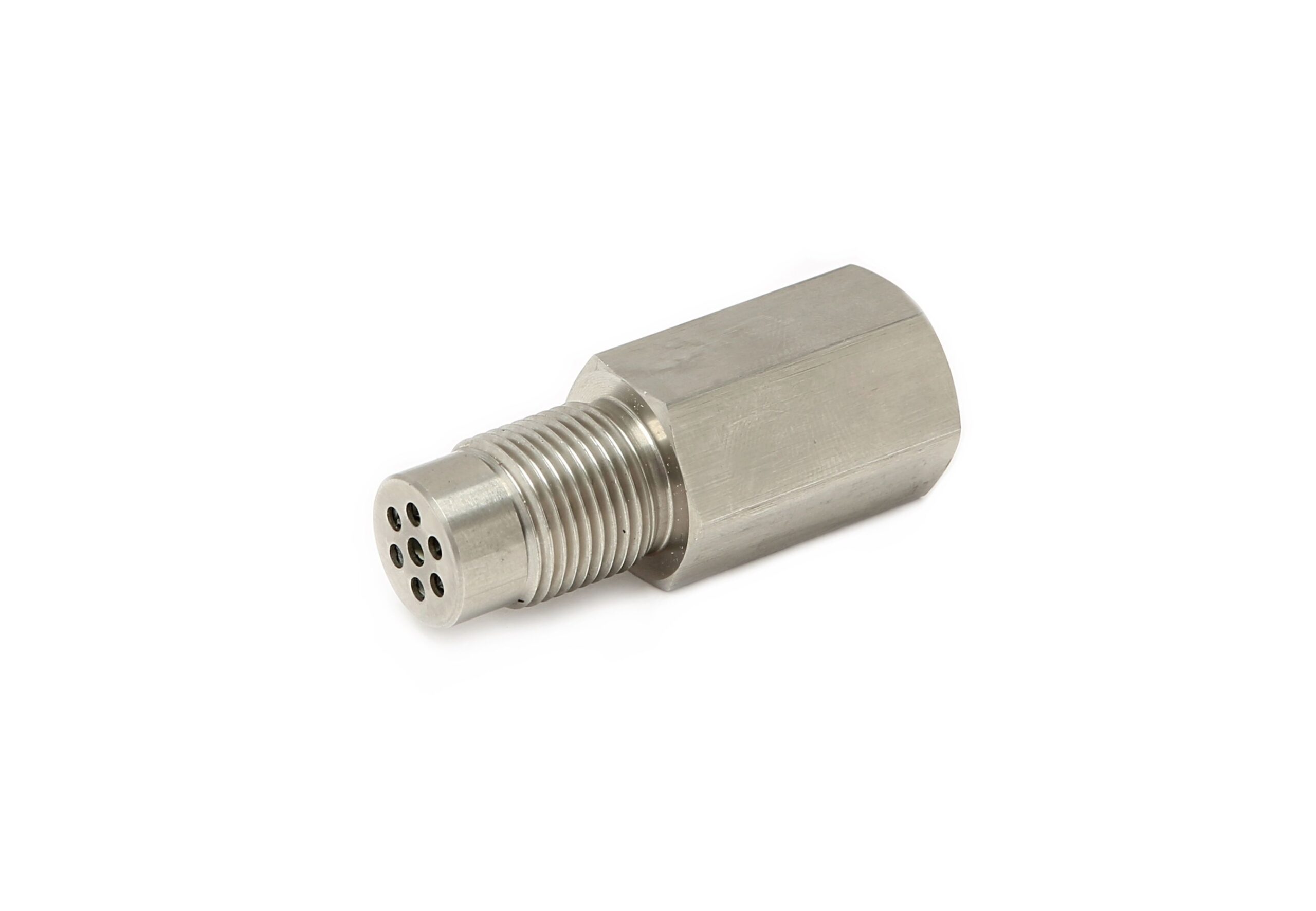 universeller gerader Mini Kat Lambdasonden Eliminator - Abmessung M18 x 1,5 x 58mm - passend für Downpipe/Sportkatalysator/Nachkat