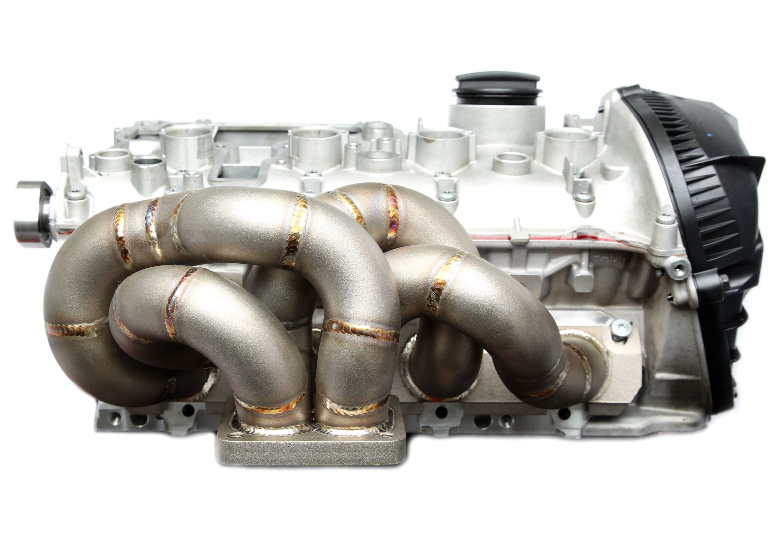 Turbokrümmer/Stossaufladungskrümmer Edelstahl mit T4 Flansch passend für Audi/Seat Skoda/VW Motoren (MQB) EA113 / EA888 mit 2.0l TFSI/TSI mit Motoren
