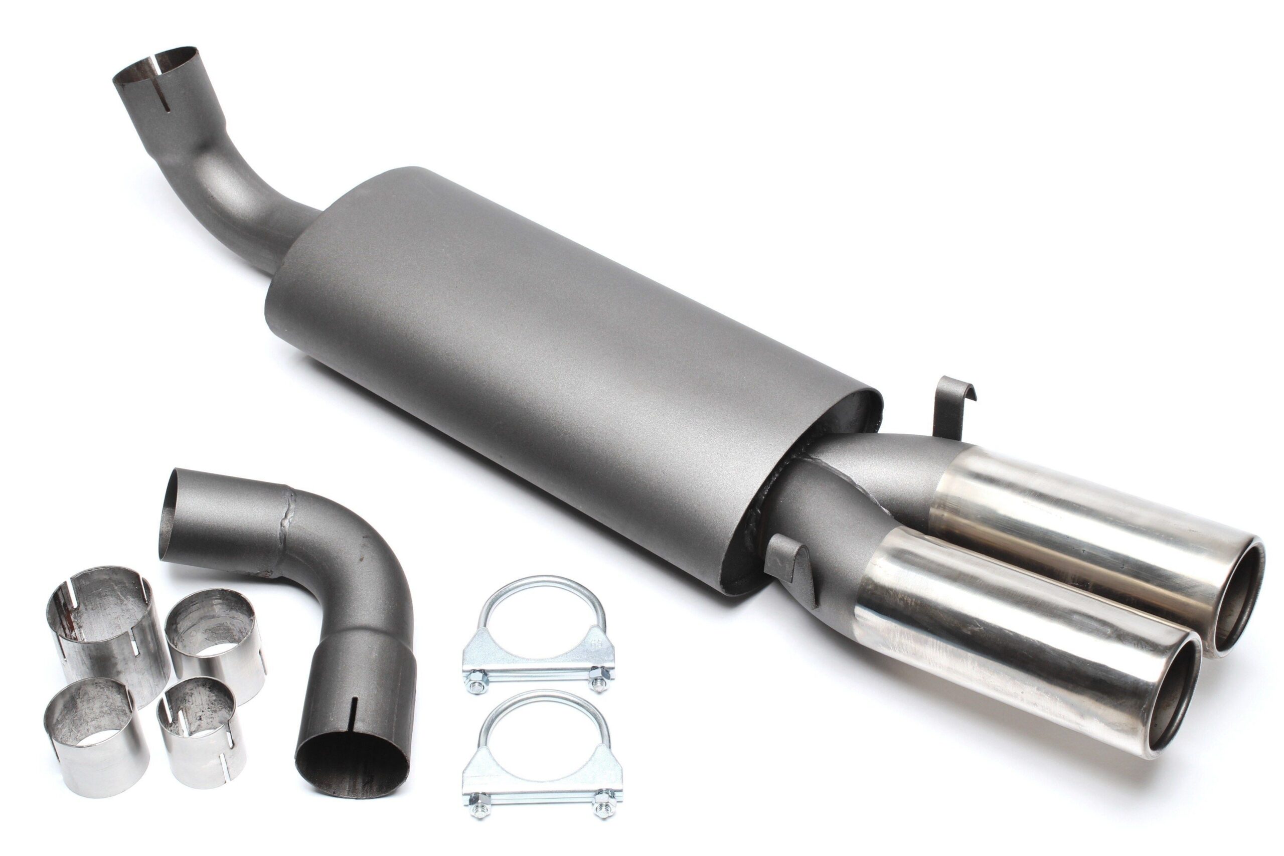 Sportendschalldämpfer 2x76mm passend für Audi 80+90 Typ 89, Coupe