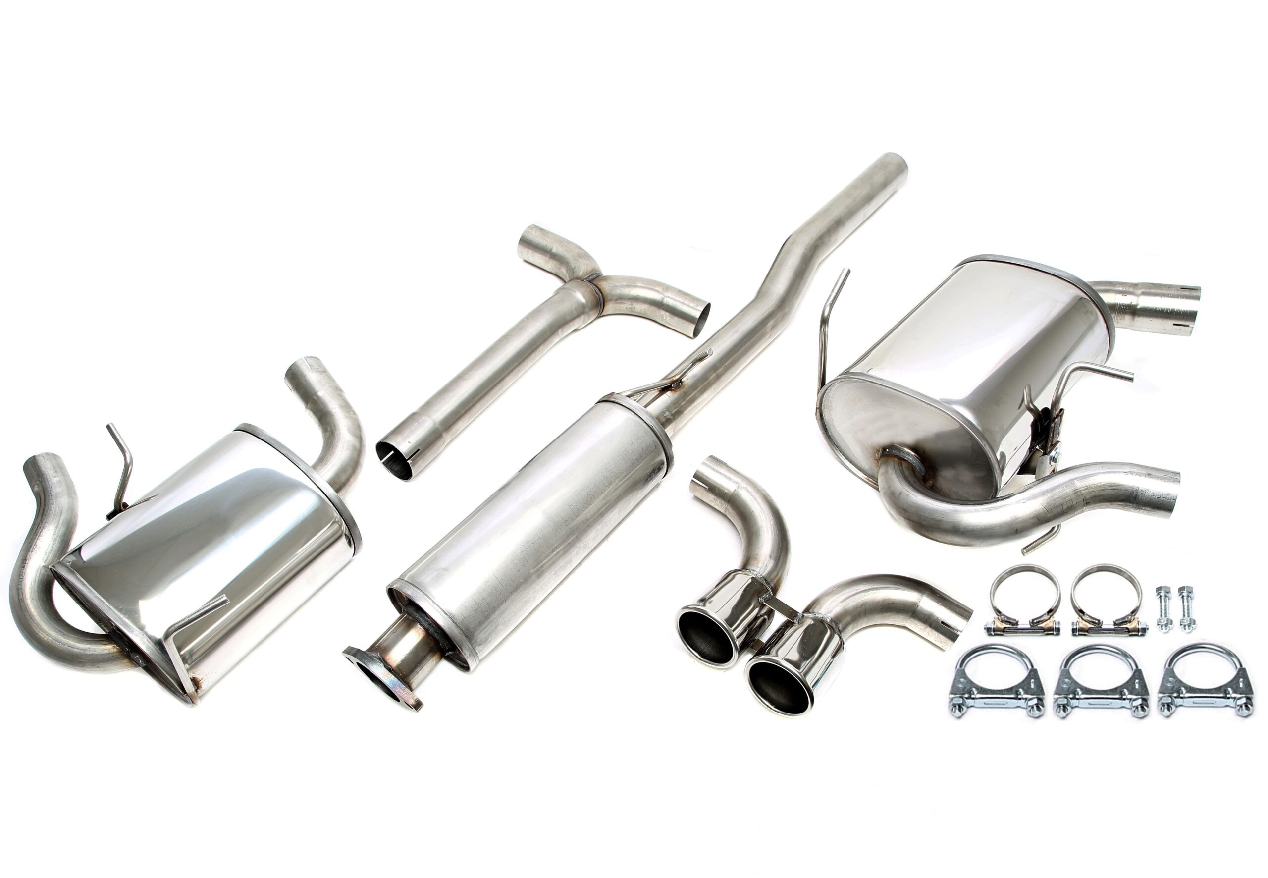 Edelstahlanlage je 1x80mm passend für BMW/Mini Cooper S