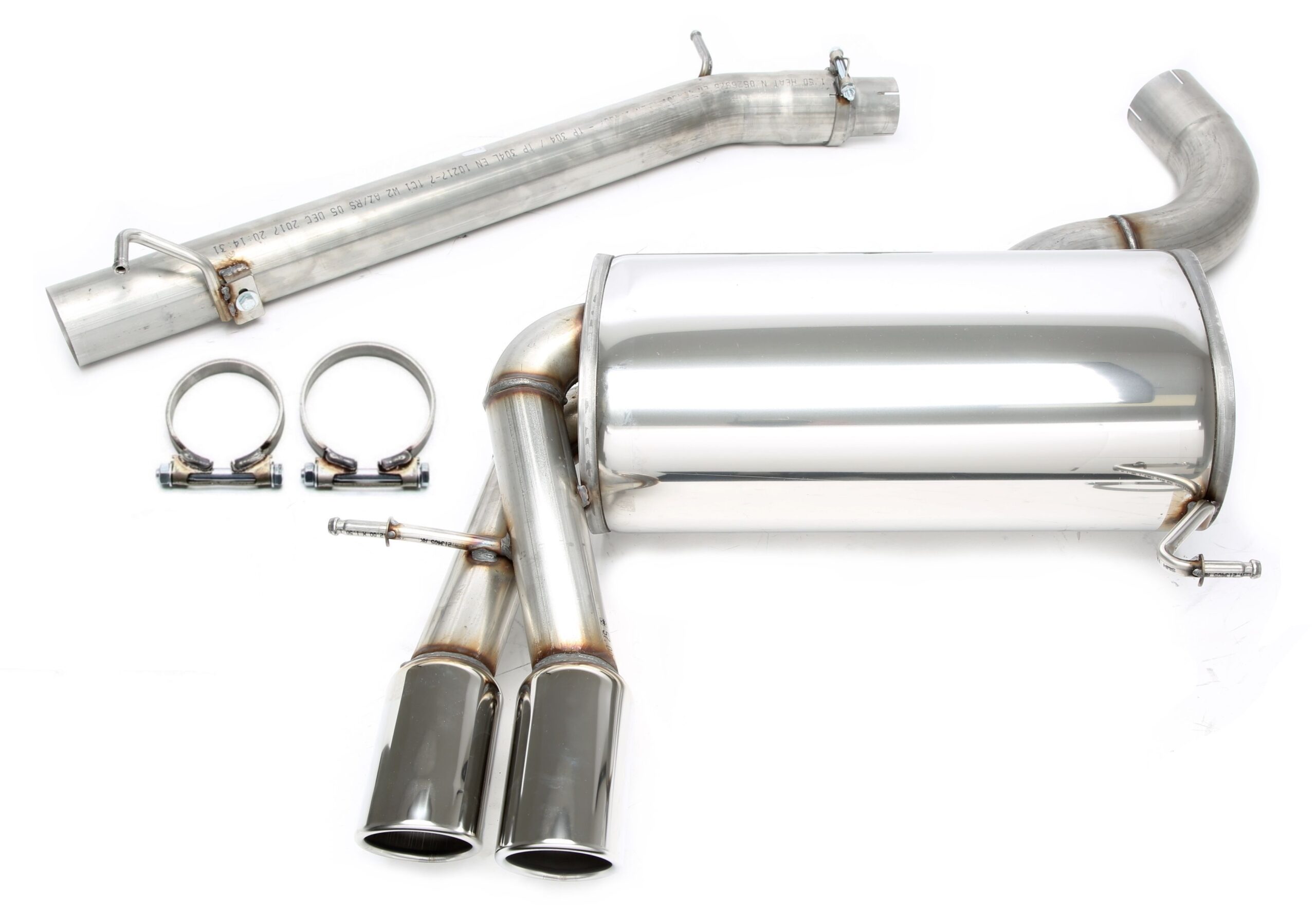Edelstahlanlage 2x80mm passend für Audi A3 Quattro Sportback 1.8/2.0 TFSI Typ 8P