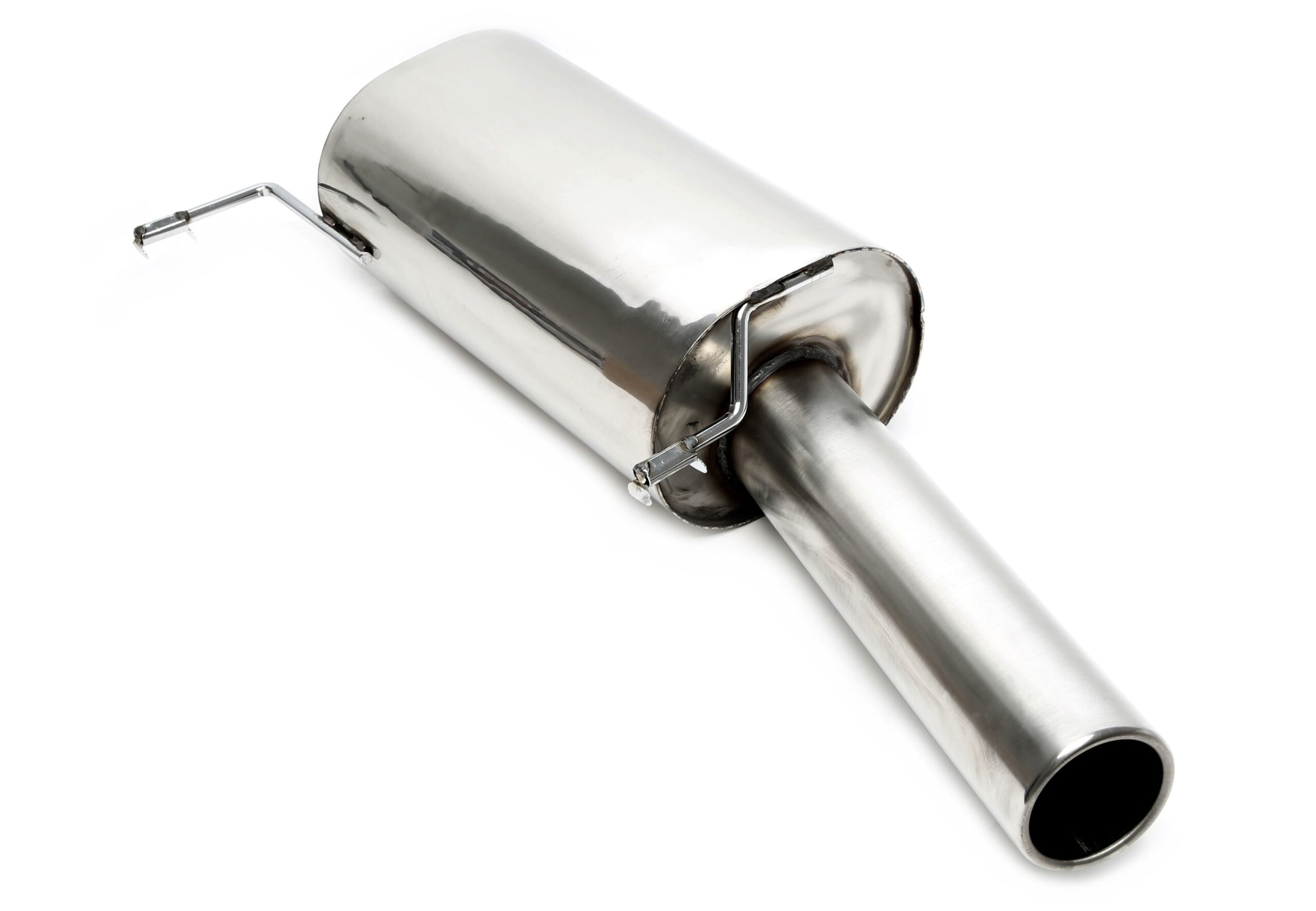 Endschalldämpfer 1x90mm rund aus Edelstahlanlage EVOG1A-xx