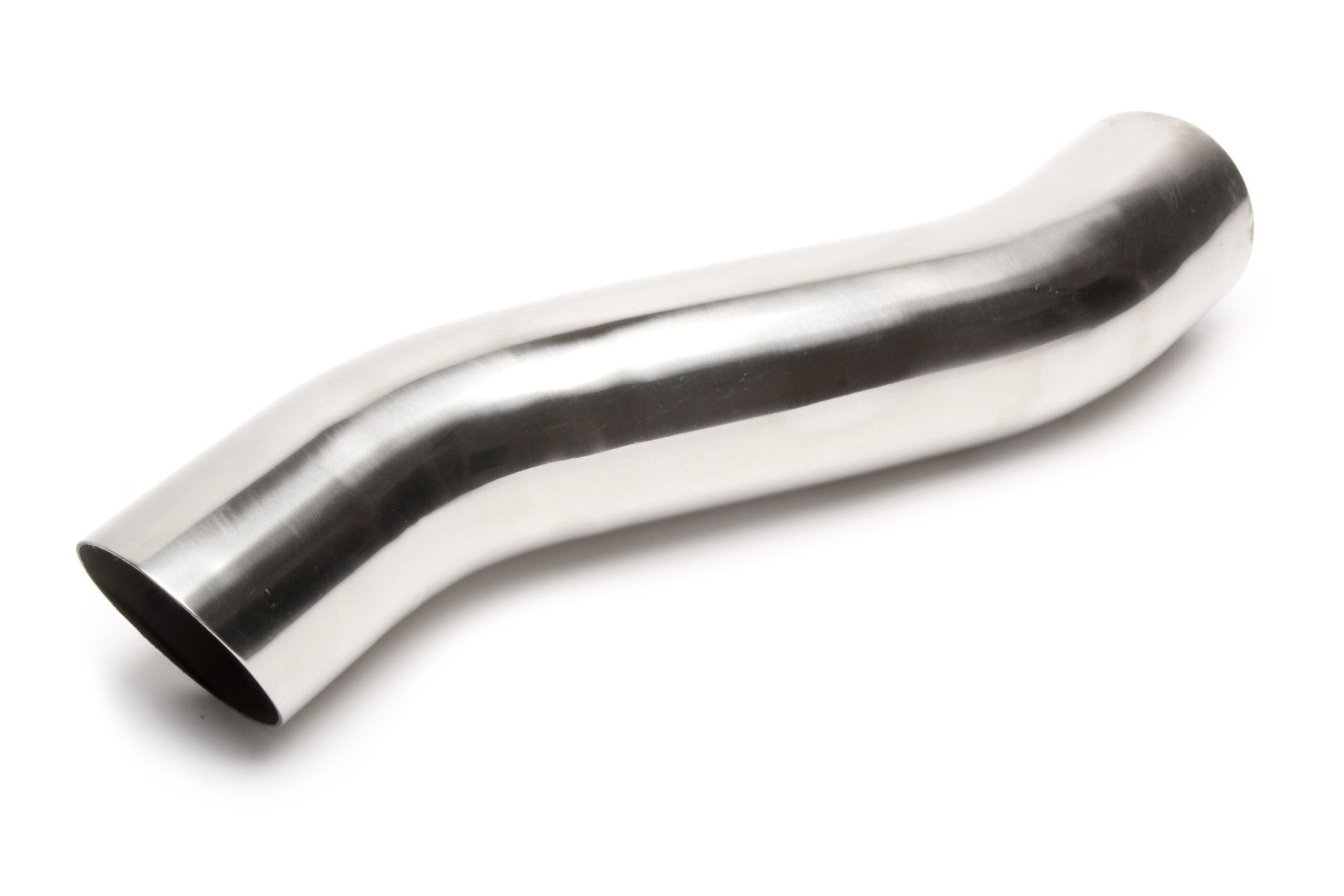 Endrohr Edelstahl universal 60mm S-Form gebogen rund / scharf