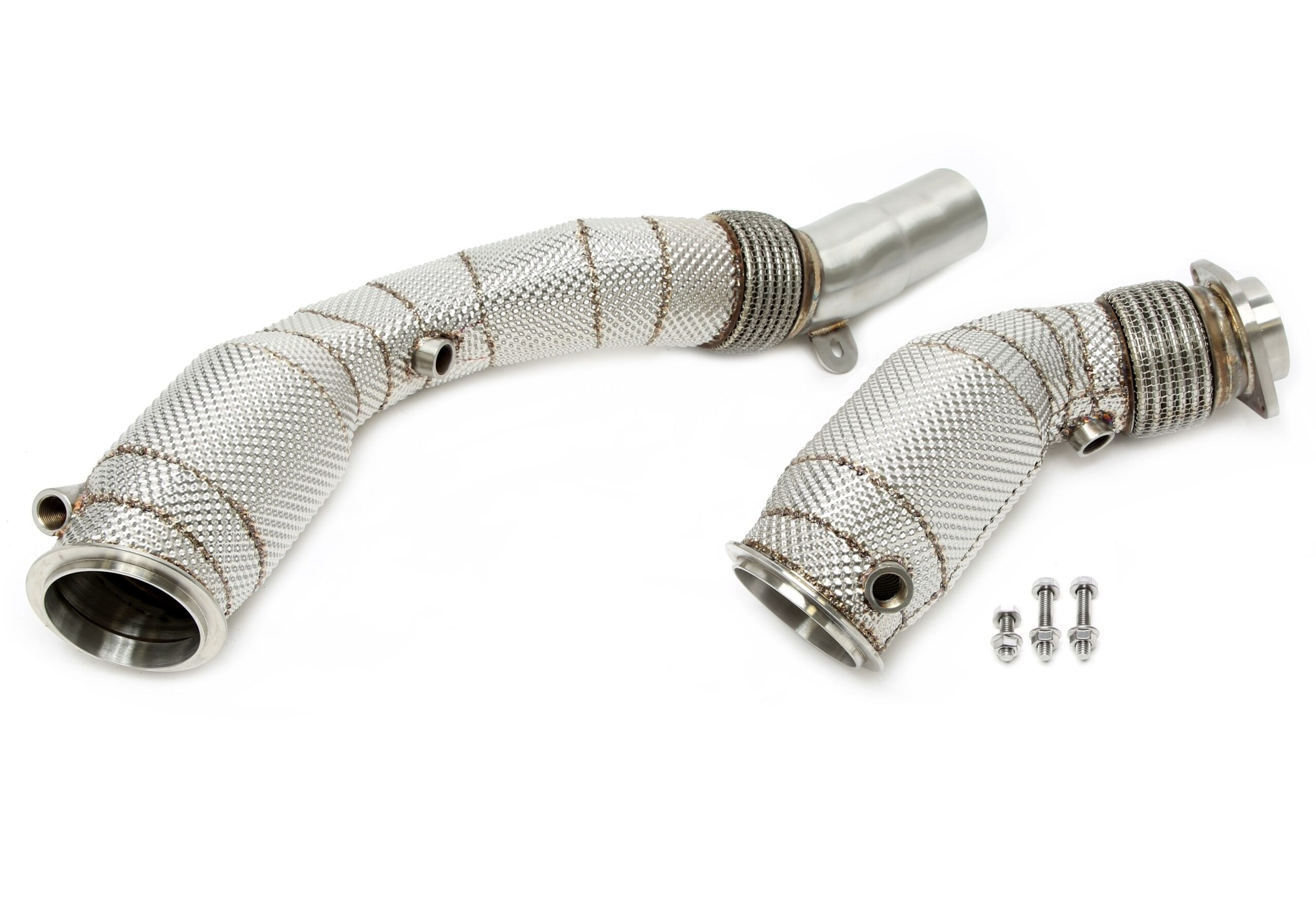 Downpipe mit Hitzeschild und Katalysator passend für BMW 2er Serie M2 Typ F87, 3er Serie M3 Typ F80, 4er Serie M4 Typ F82, F83 - Motorcode S55