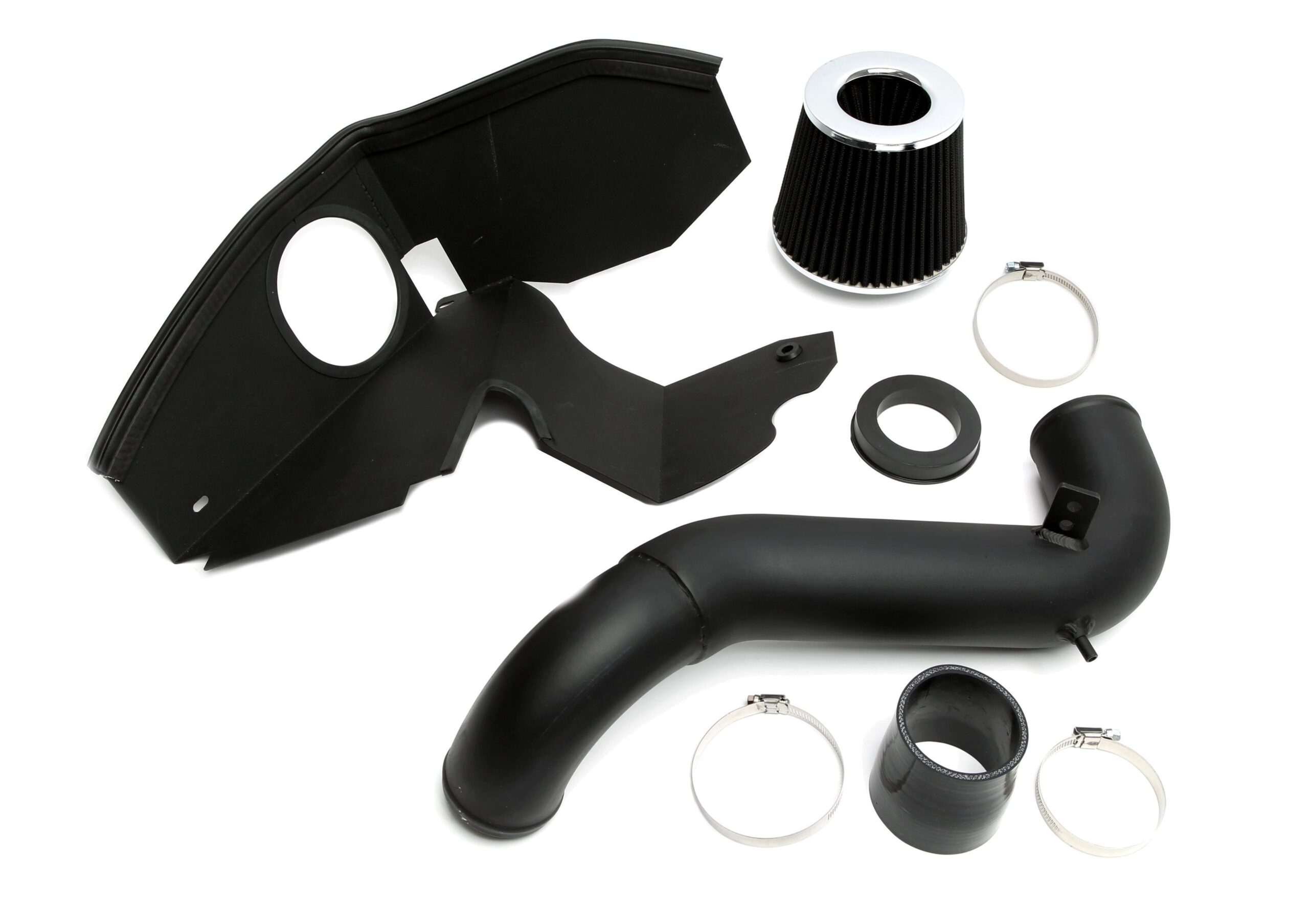 Ansaugrohr Kit schwarz / air intake kit / passend für Audi A3 (8V)/ Seat Leon (5F)/ Skoda Octavia (5E)/ VW Golf VII (AU) mit 1.8l TFSI / 2.0l TSI / TFSI Motoren / Modelle ab 2014
