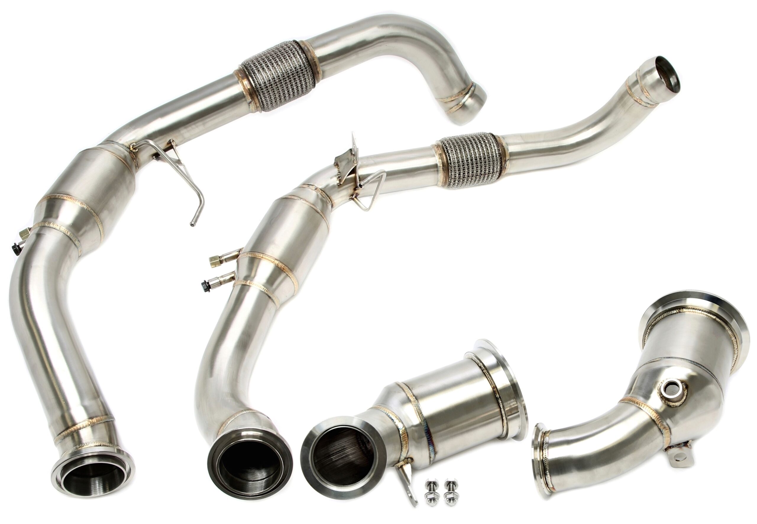 Downpipe ohne Katalysator+ Verbindungsrohr ohne Katalysator passend für Porsche Panamera 4/4S 2.9T mit OPF Typ 971