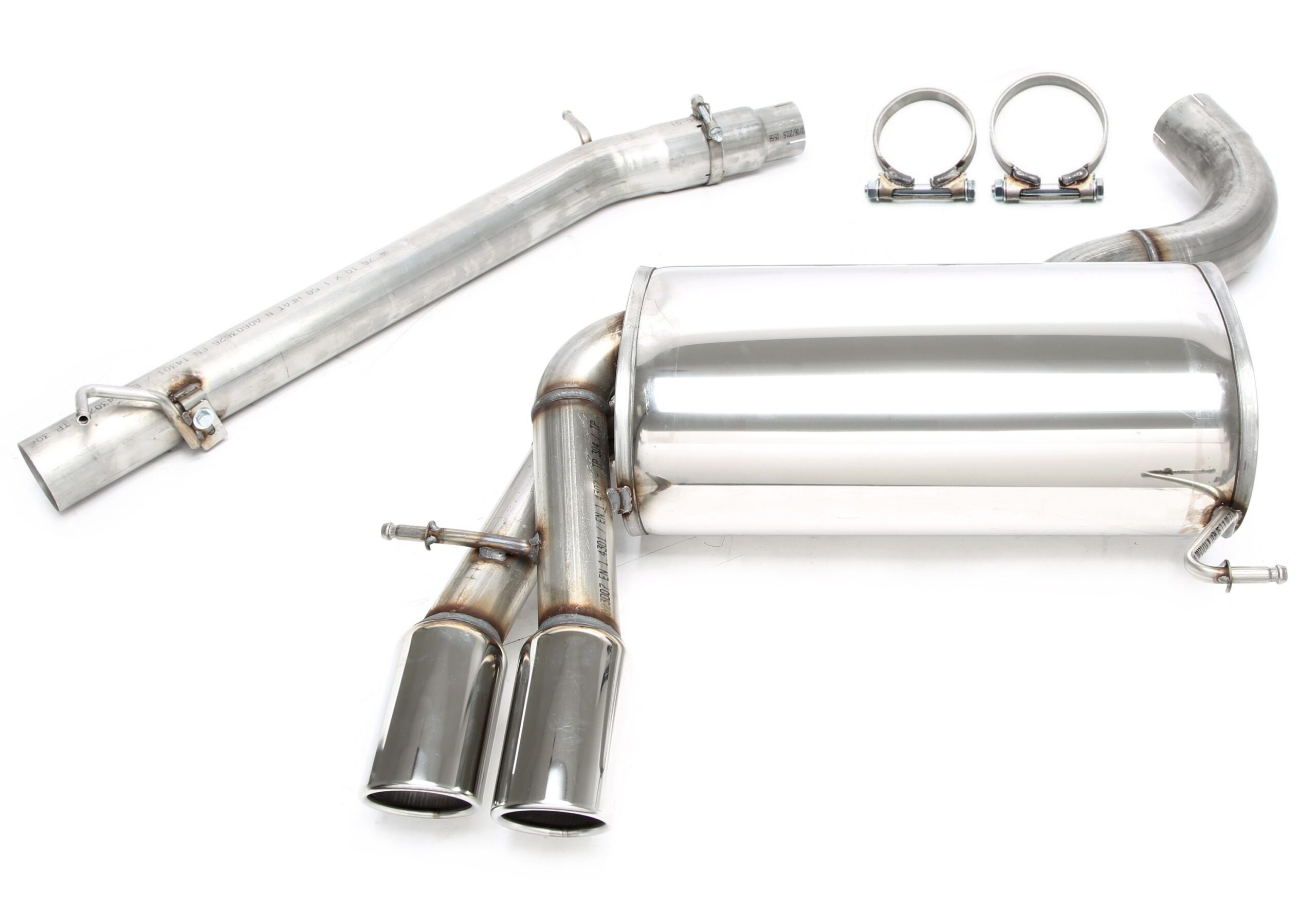 Edelstahlanlage 2x80mm passend für Audi A3 Quattro/S3 1.8/2.0TFSI Typ 8P