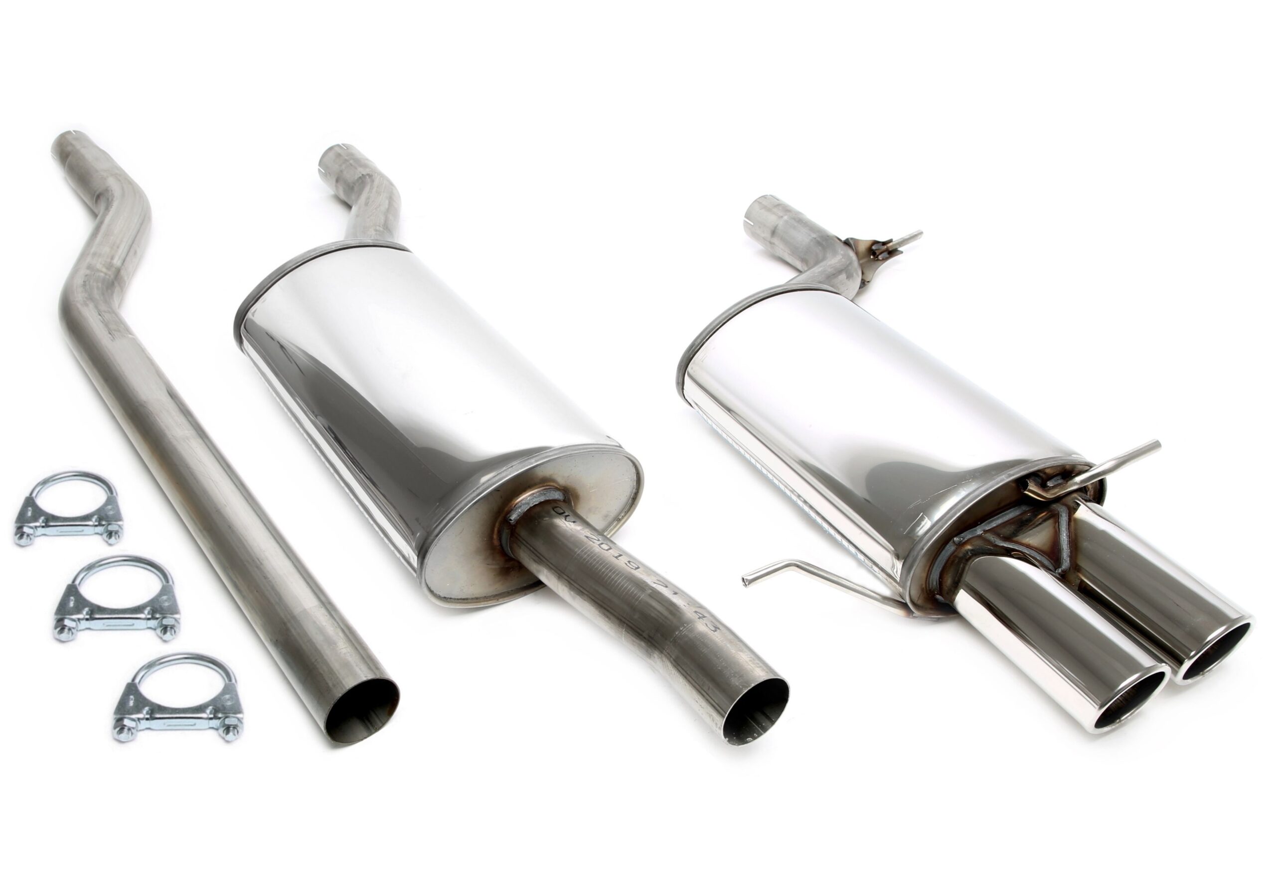 Edelstahlanlage 2x80mm passend für Audi A4 Quattro 1.8/1.8T/1.9TDI Limousine, -Avant, Typ B5