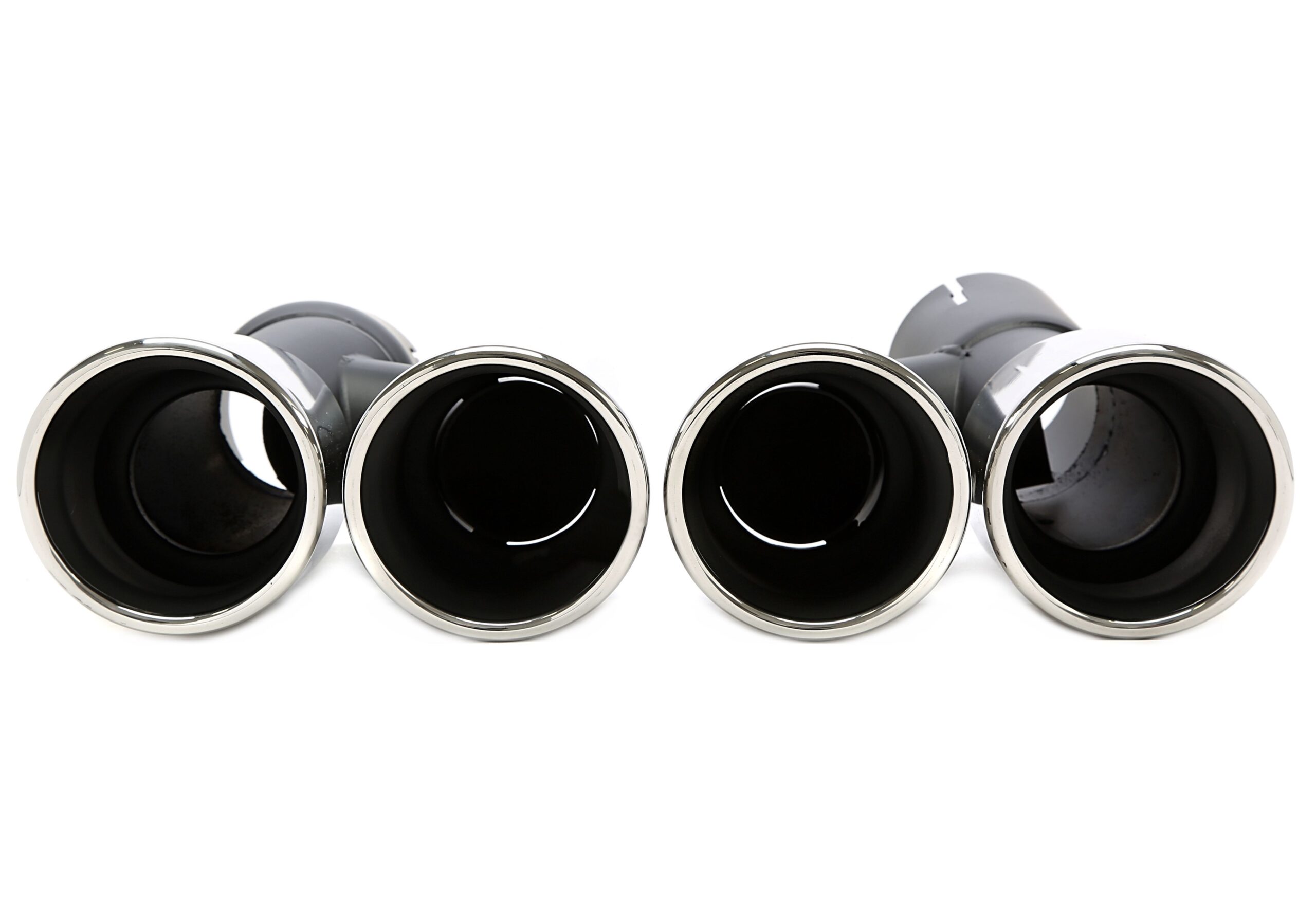Endrohrblende zum anschrauben "double design" oval in chrom/glänzend passend für BMW 5er Serie (G30, G31)