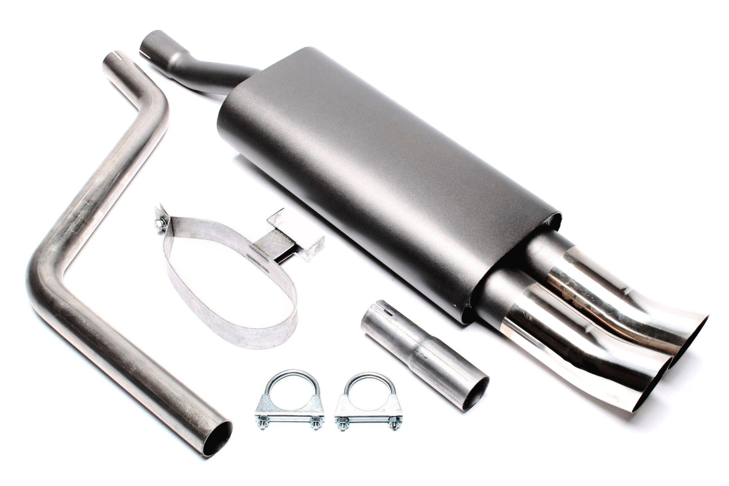 Sportendschalldämpfer 2x76mm DTM passend für VW Polo, VW Polo, Polo Coupe, Polo Classic 86C