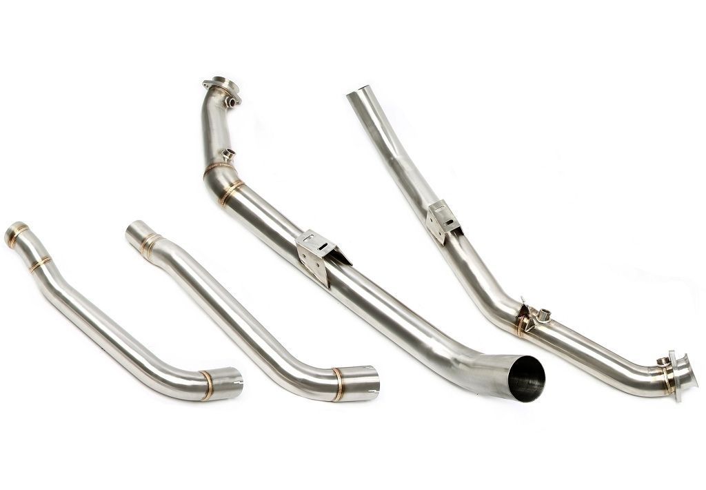 Downpipe besteht aus Vorder und Mittelrohr passend für Mercedes Benz E-Klasse E63 AMG W212, S212 - M157 Motoren
