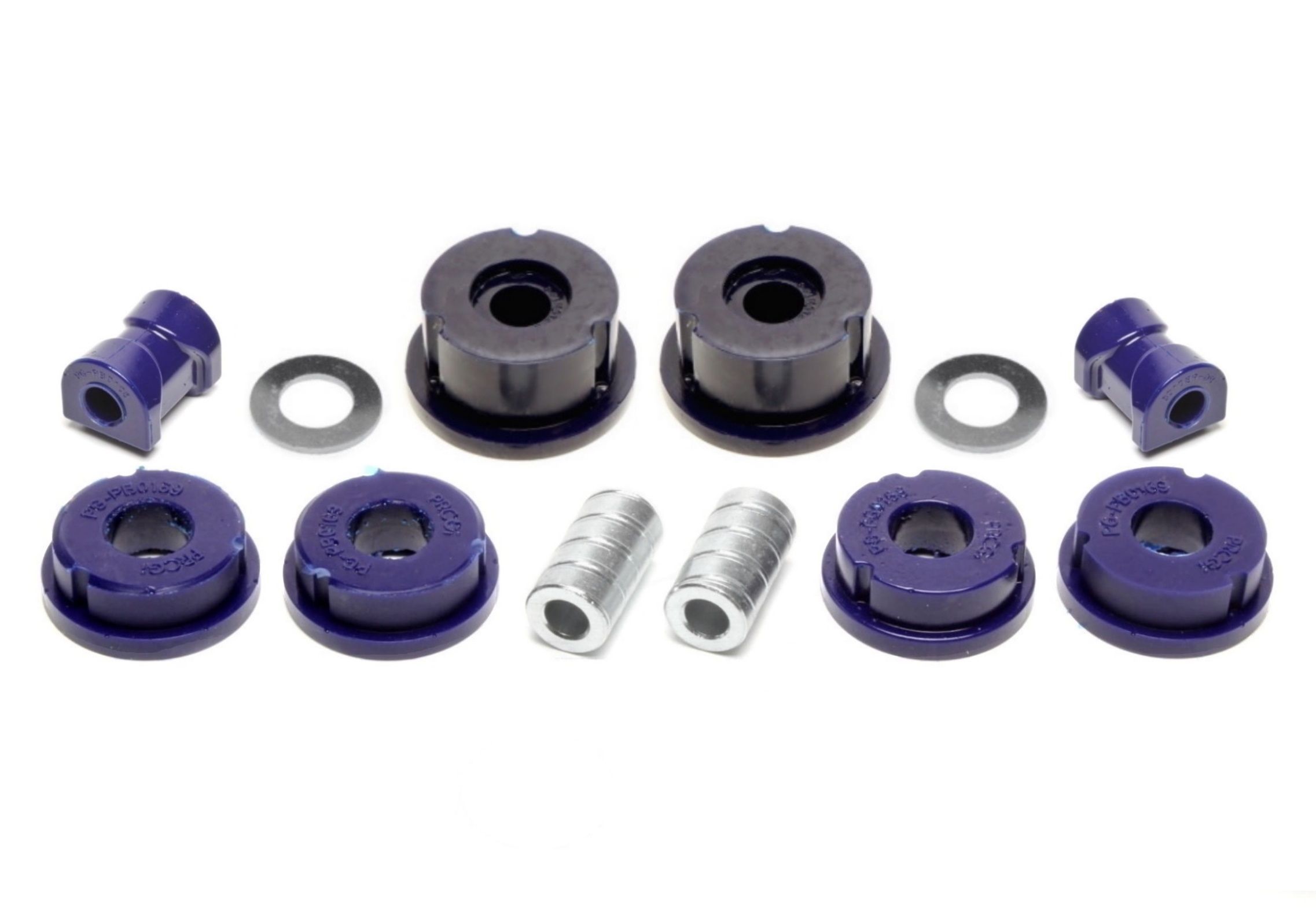 PU-Buchsen Kit 12-teilig / Vorderachse mit Ø 21mm Stabi / passend für BMW Z1 Roadster / 3er Serie E30