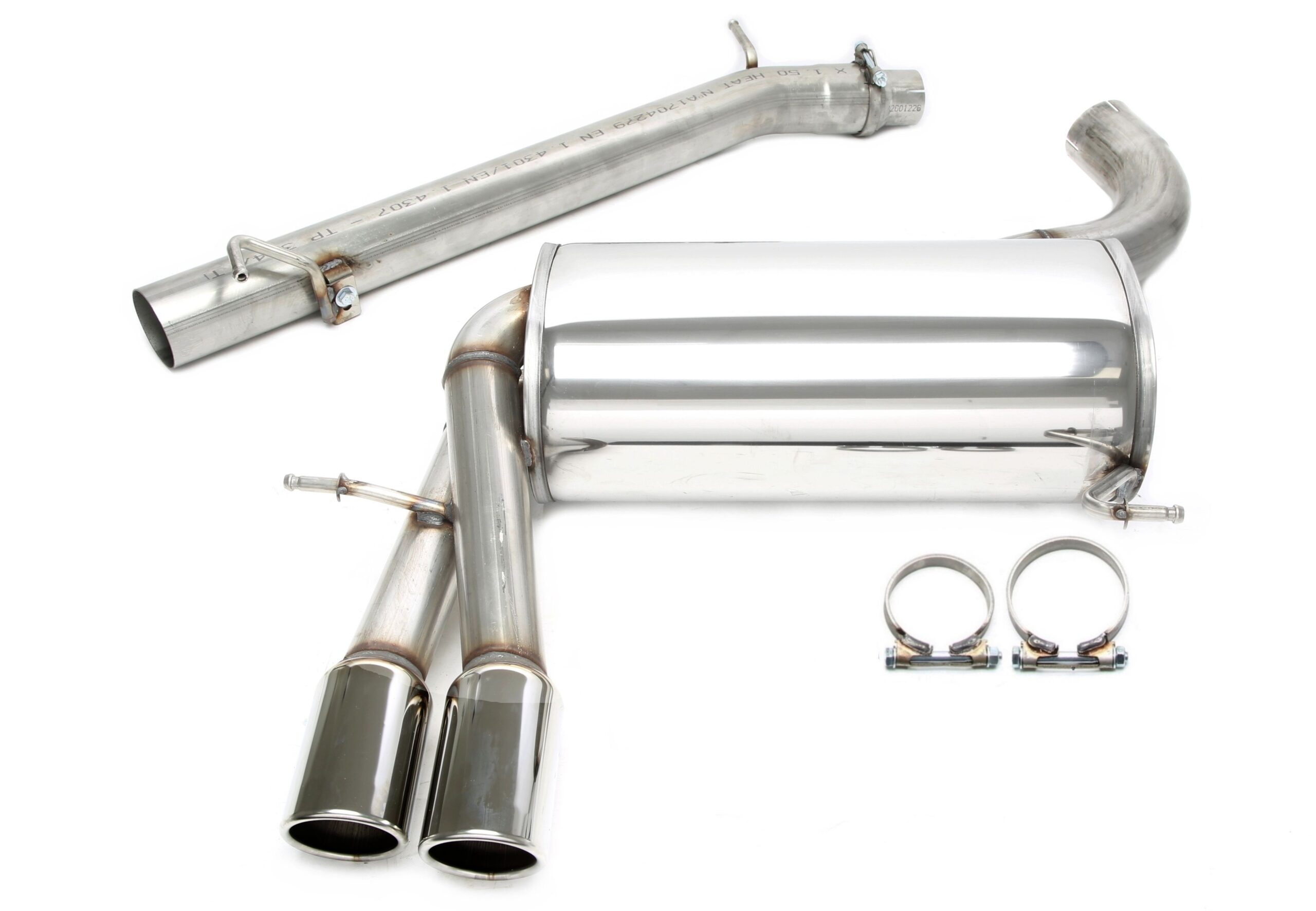 Edelstahlanlage 2x80mm passend für Audi A3/S3 Sportback Typ 8P