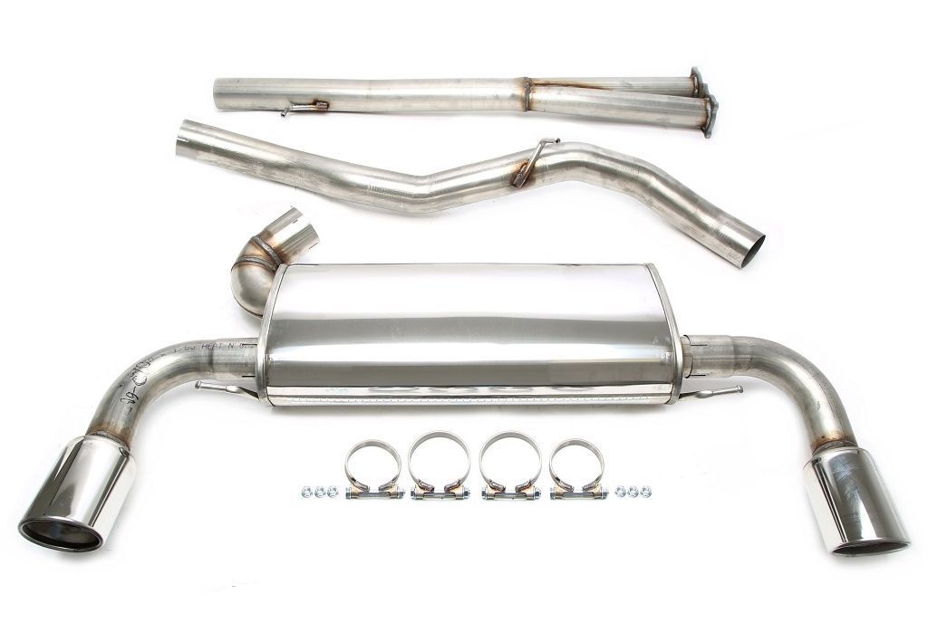 Duplex Edelstahlanlage 1x100mm Links+Rechts passend für Volvo XC60 T6 AWD Typ D