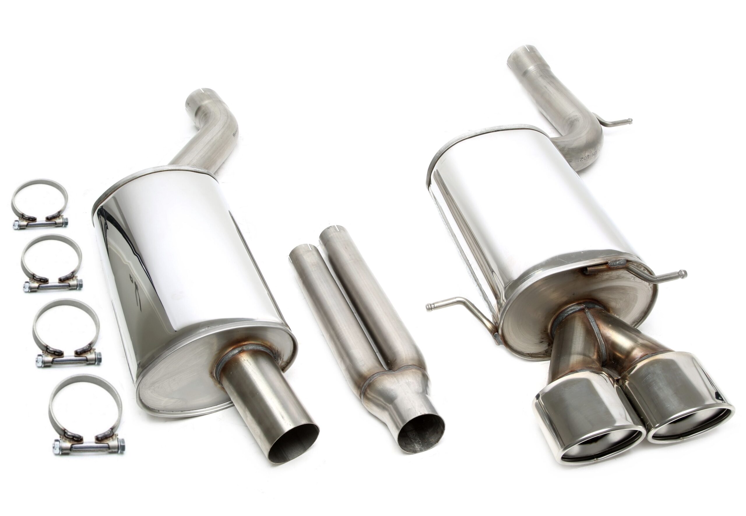 Edelstahlanlage 2x90x120mm passend für Audi A4/RS4 Quattro Typ 8D-B5