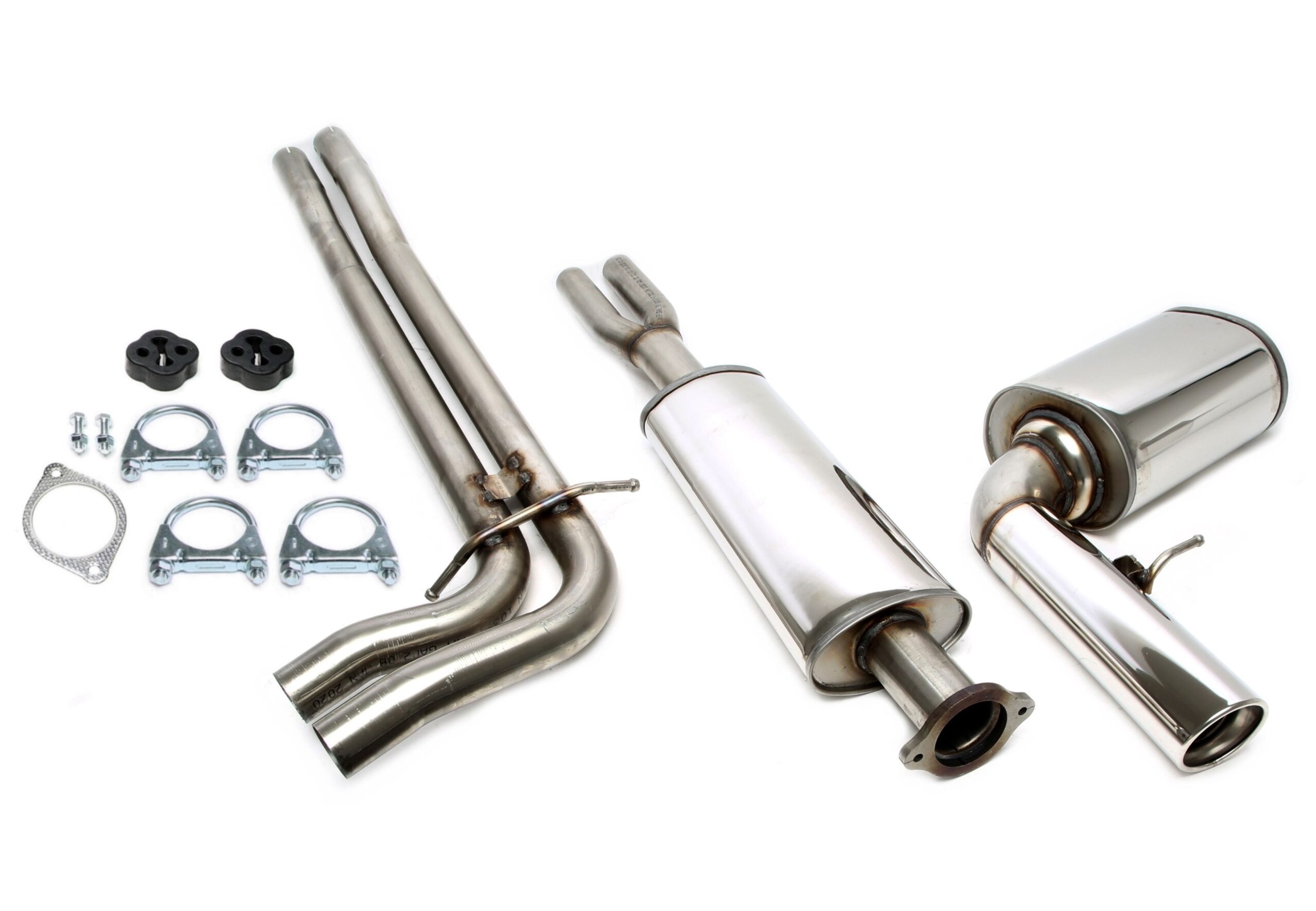 Edelstahlanlage 1x100mm passend für Volvo V70 II AWD 2.4T/2.5T/D5 Typ S
