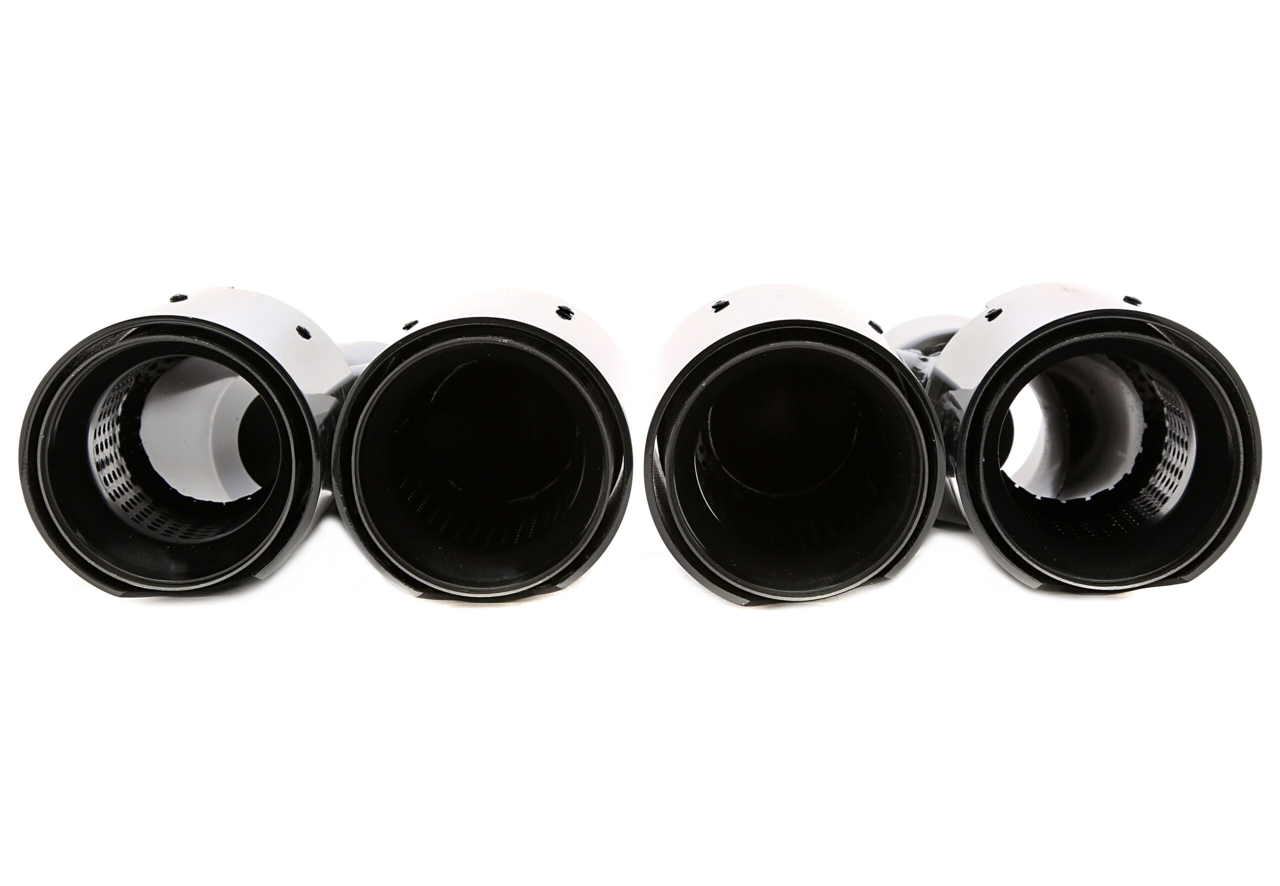 Endrohrblende zum anschrauben "double design" in schwarz/glänzend passend für BMW 5er Serie (G30, G31)