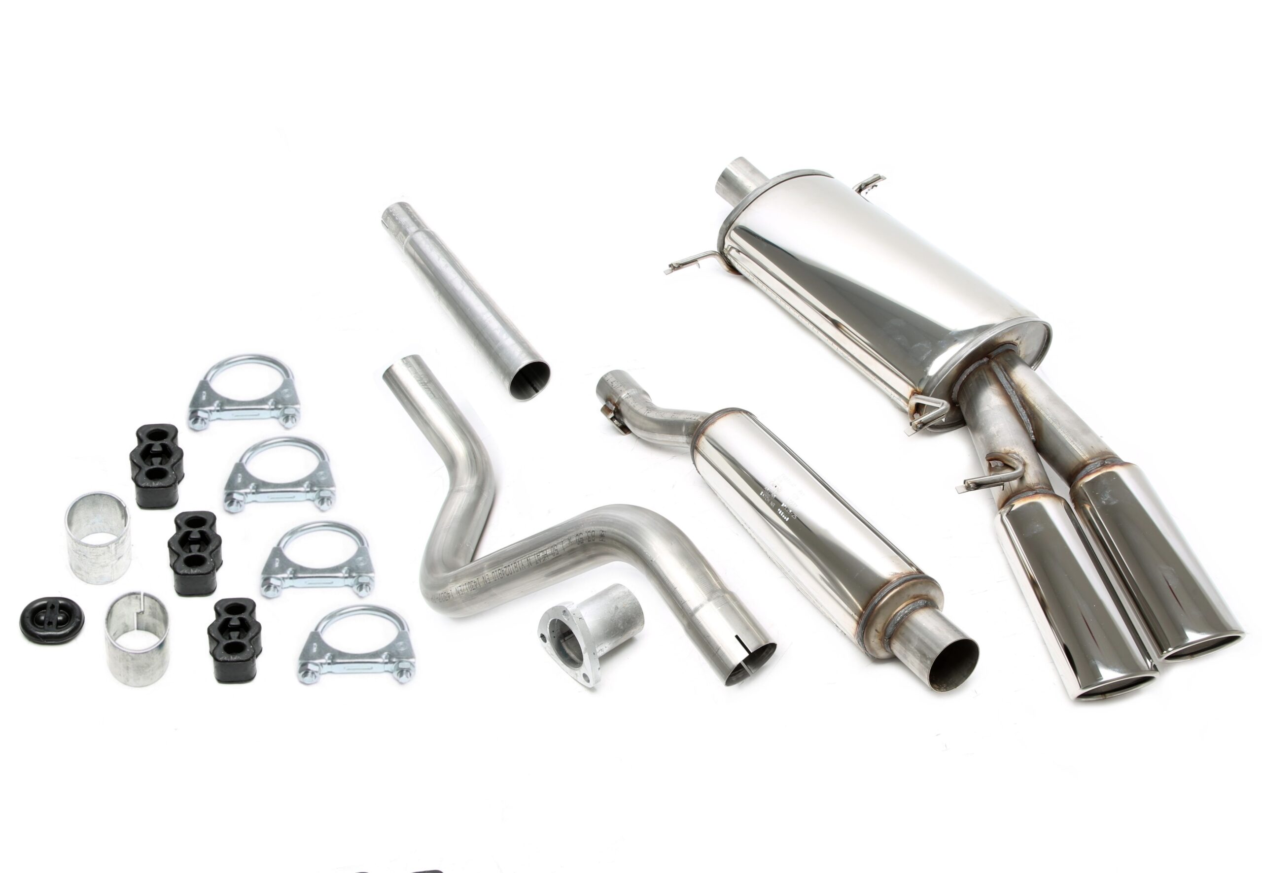 Edelstahlanlage 2x70x90mm passend für VW Golf I Cabriolet Typ 155, Scirocco II Typ 53B