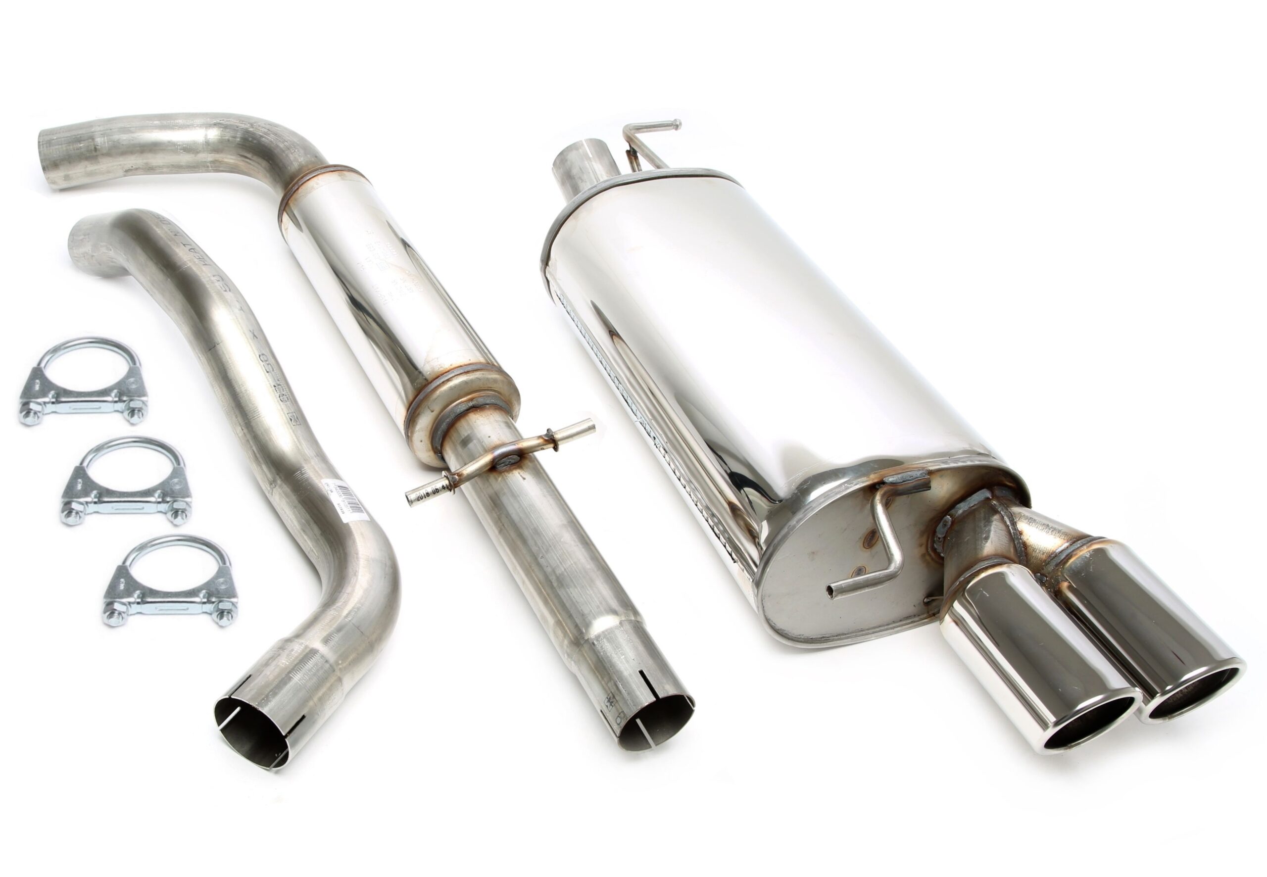 Edelstahlanlage 2x80mm passend für Audi A3 1.8T+1.9TDI Typ 8L