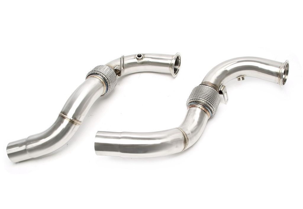 Downpipe ohne Katalysator mit Flexrohr passend für BMW 5er Serie F10, 6er Serie F06 - 550i/650i - Motorcode N63