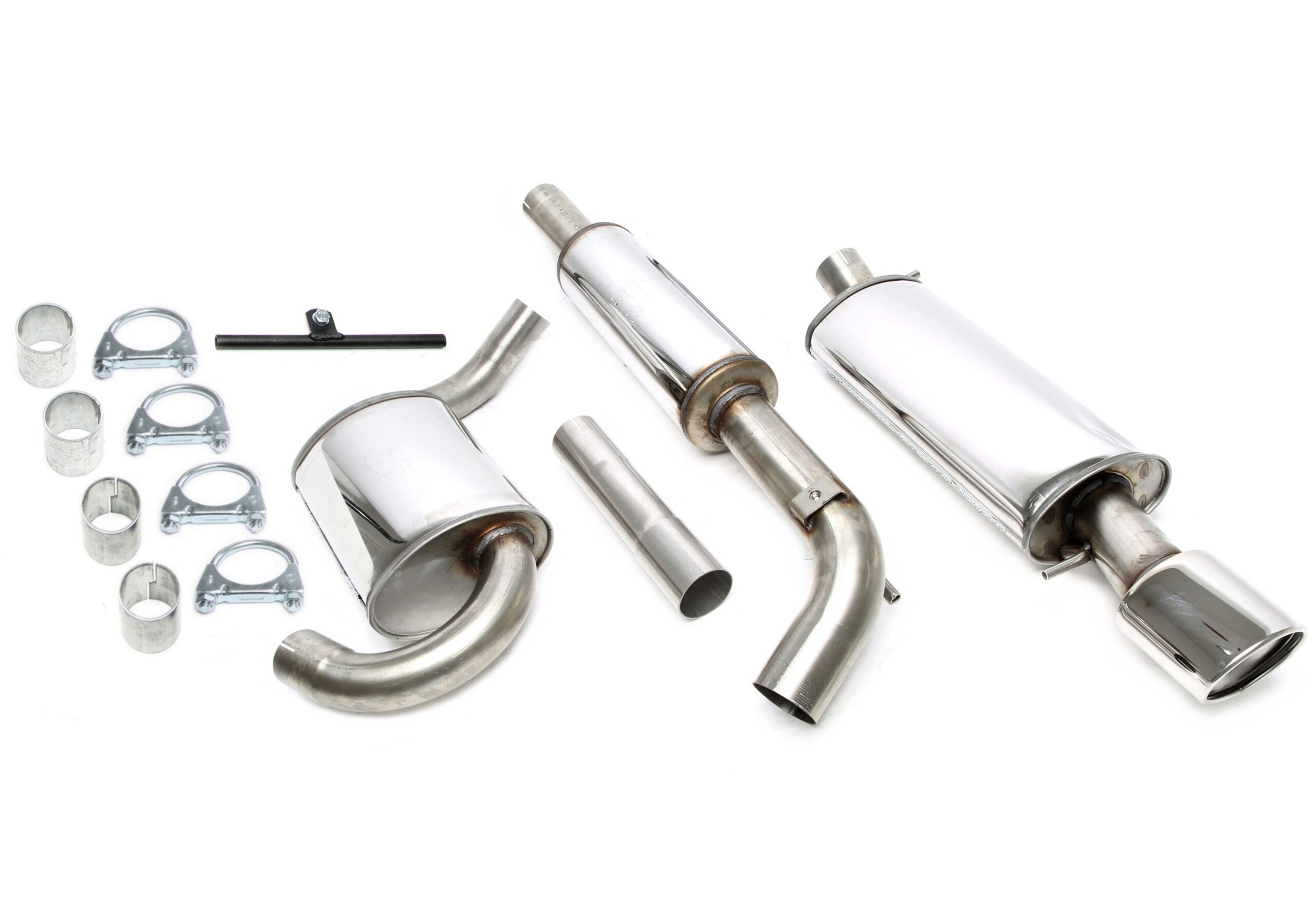 Edelstahlanlage 1x90x120mm passend für VW Corrado VR6