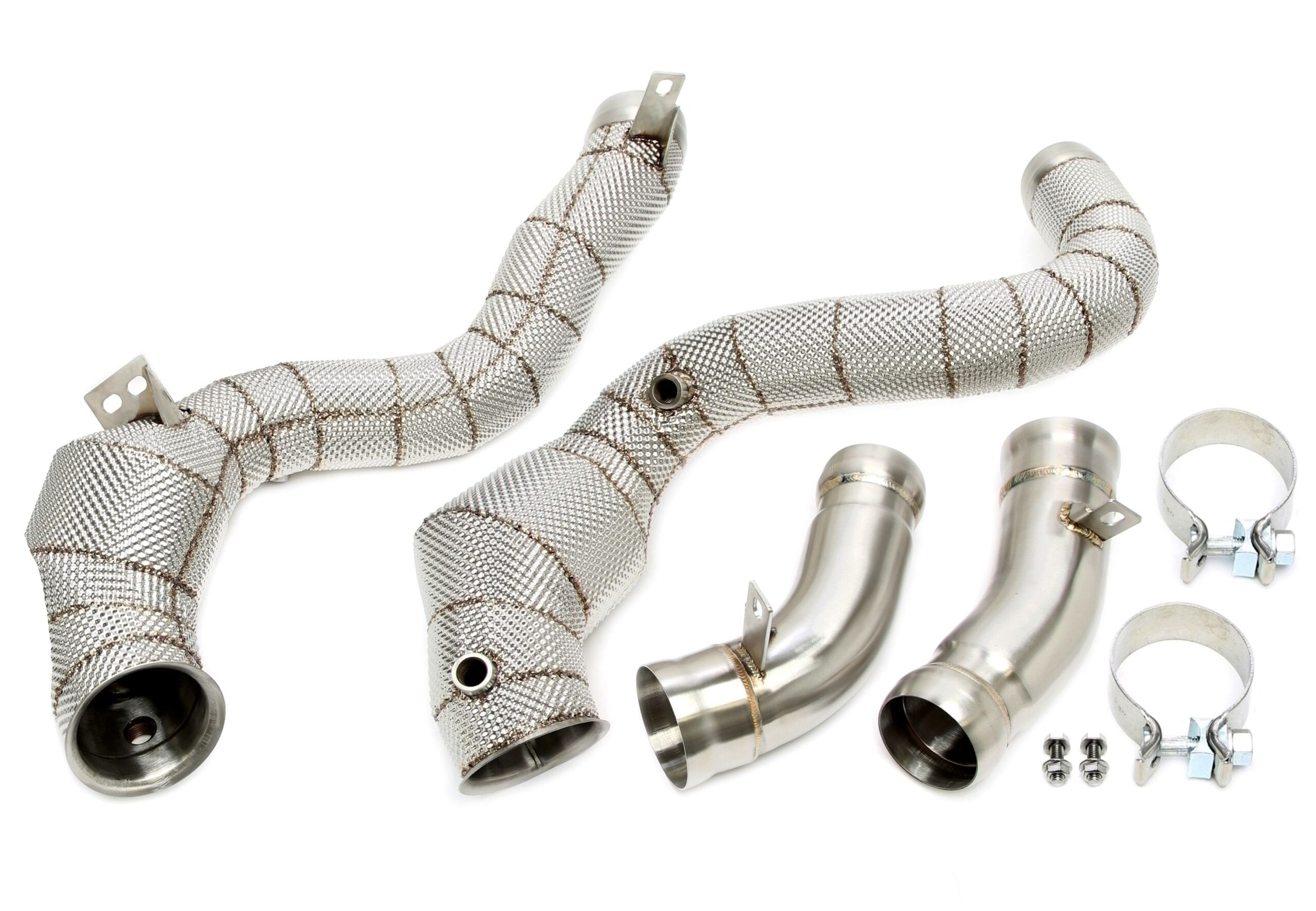 Downpipe mit Hitzeschild und Katalysator passend für Mercedes Benz GLC-Klasse C63 AMG X253, GLC Coupe C253 - Motorcode M177