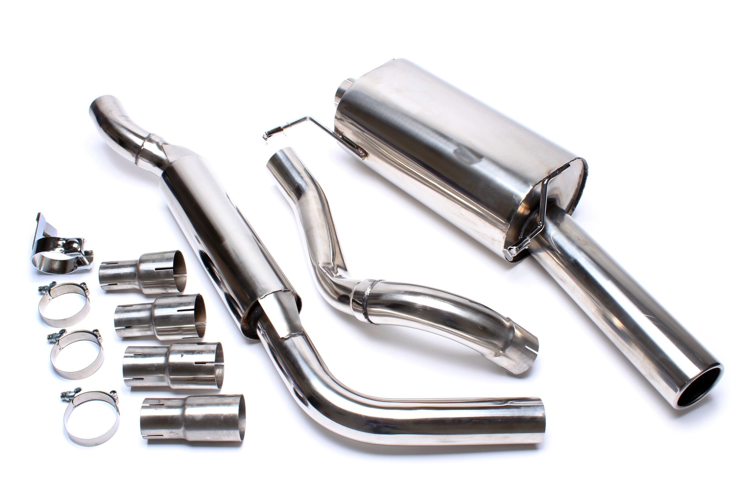 Edelstahlanlage 1x70mm passend für VW Golf I Cabriolet, Scirocco II