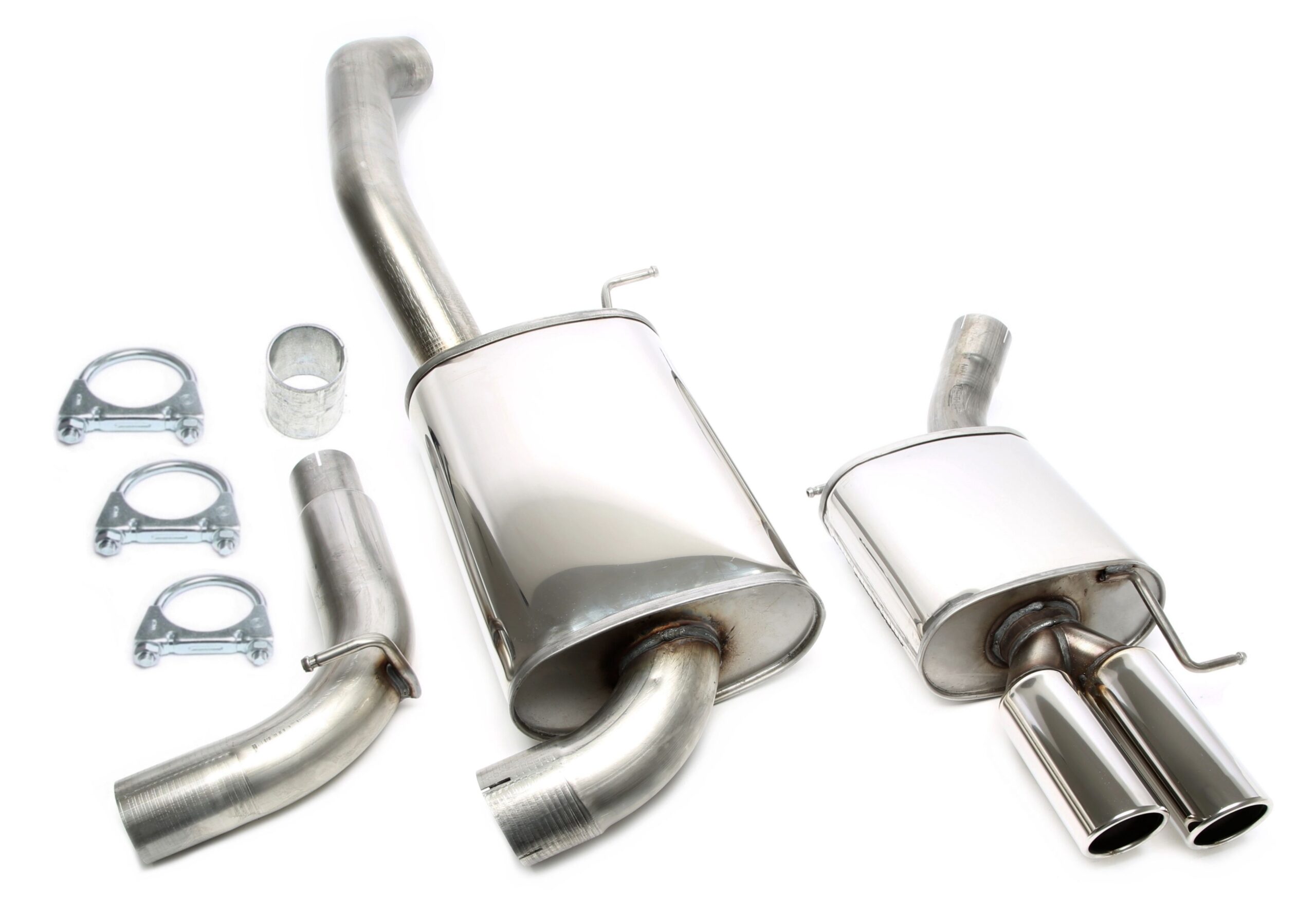 Edelstahlanlage 2x80mm passend für VW Passat 3C Limo./Kombi/CC
