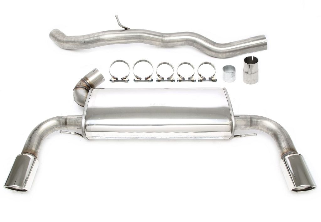 Duplex Edelstahlanlage 1x90mm Links+Rechts passend für Volvo S60 II/V60 T3/T4/T5/T6 2+4WD Typ F