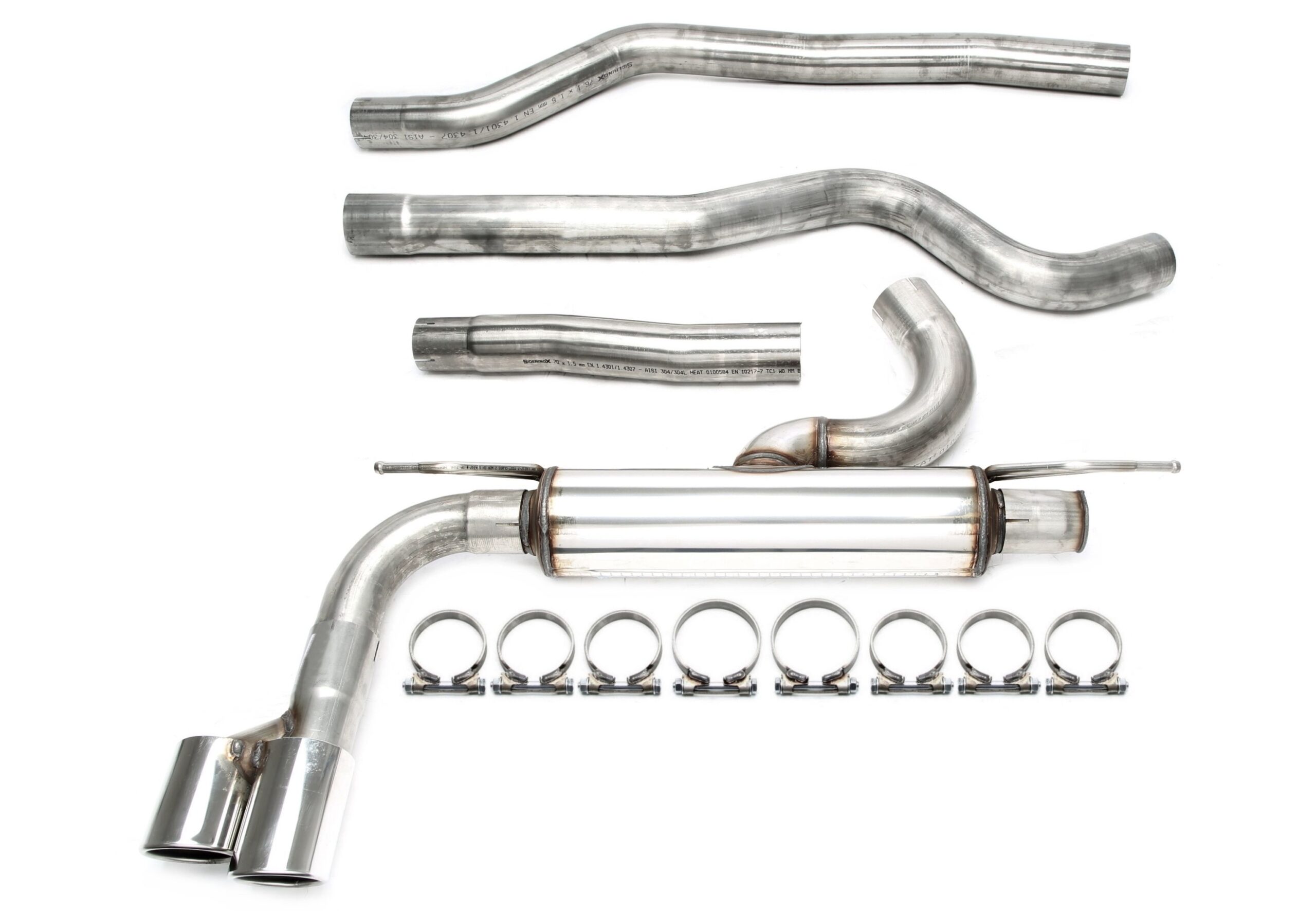 Edelstahlanlage 2x80mm passend für BMW 3er Limo.+Touring Diesel Typ F30/F31 / 4er Cabriolet/Coupe/Grand Coupe 420d Typ F32,F33,F36