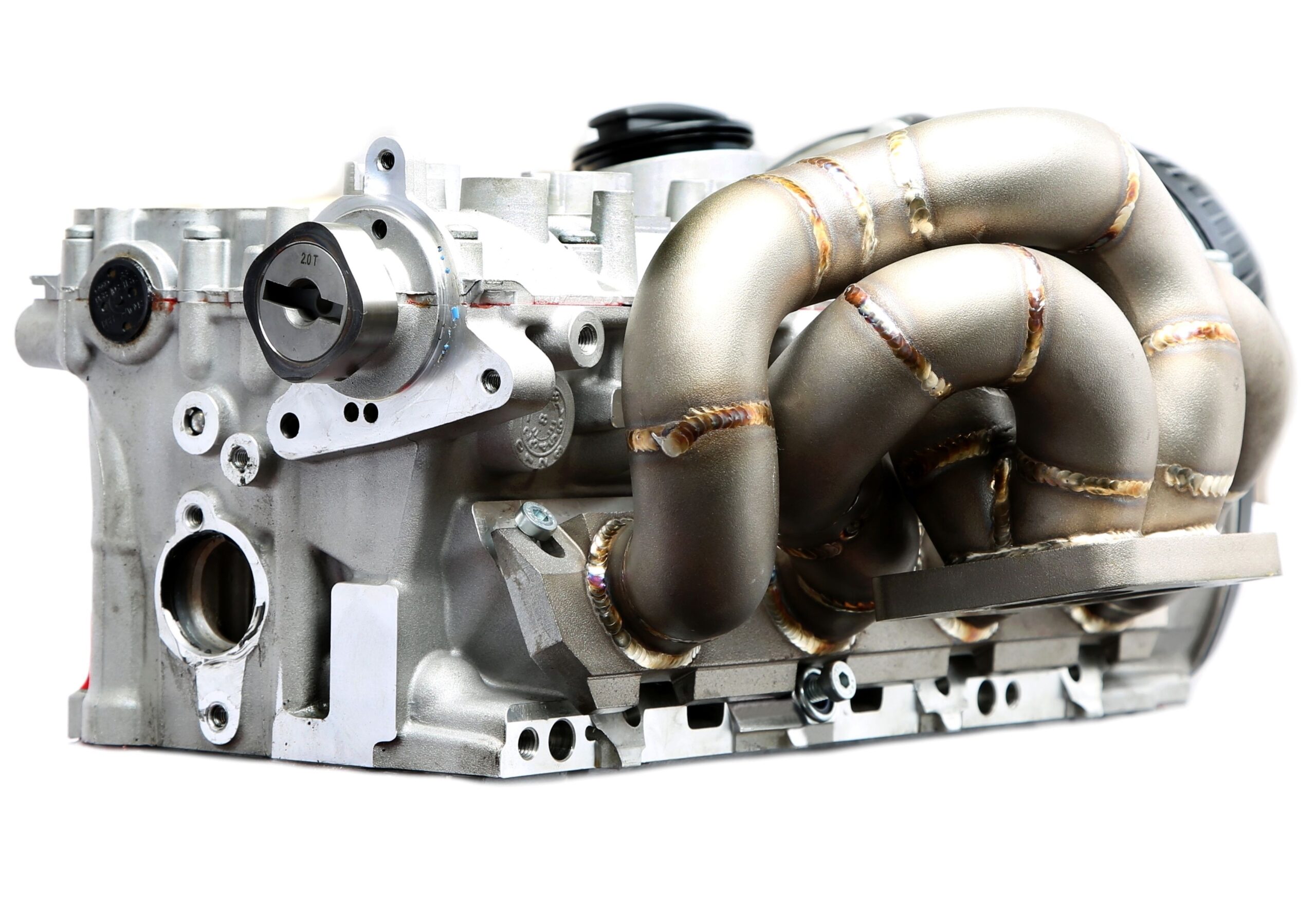 Turbokrümmer/Stossaufladungskrümmer Edelstahl mit T4 Flansch passend für Audi/Seat Skoda/VW Motoren (MQB) EA113 / EA888 mit 2.0l TFSI/TSI mit Motoren