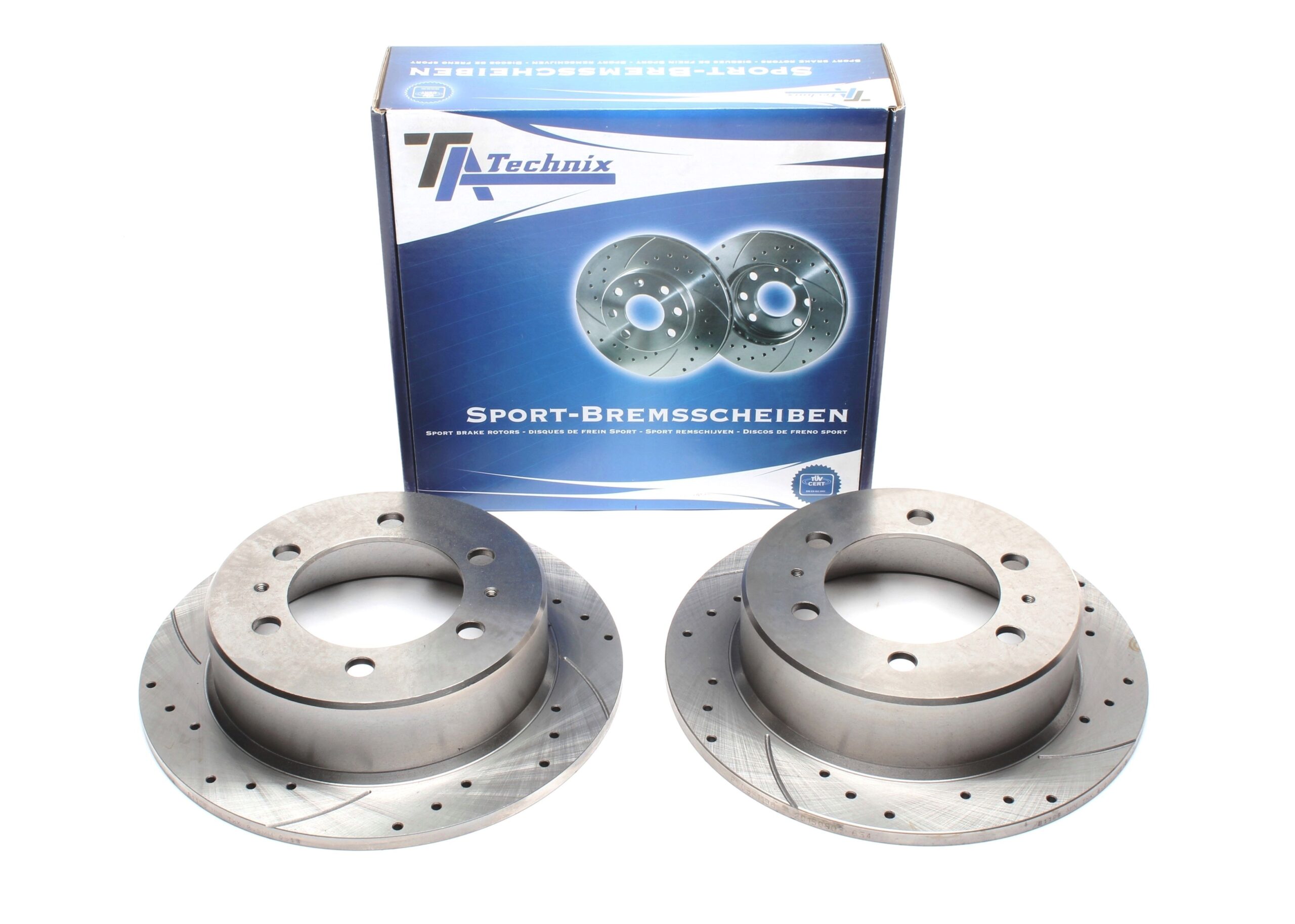 Sport Bremsscheiben Satz Hinterachse passend für Daewoo Korando/Cabrio / Musso / Ssangyong Korando/Cabrio / Musso / Musso Sports / Rexton