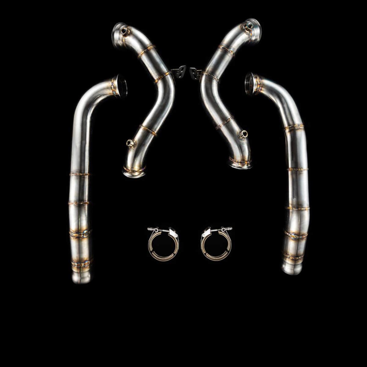 Downpipes 3,5" 89mm Catless passend für Mercedes-Benz AMG GT GTS GTC GTR (C190 R190) – BlackBoost