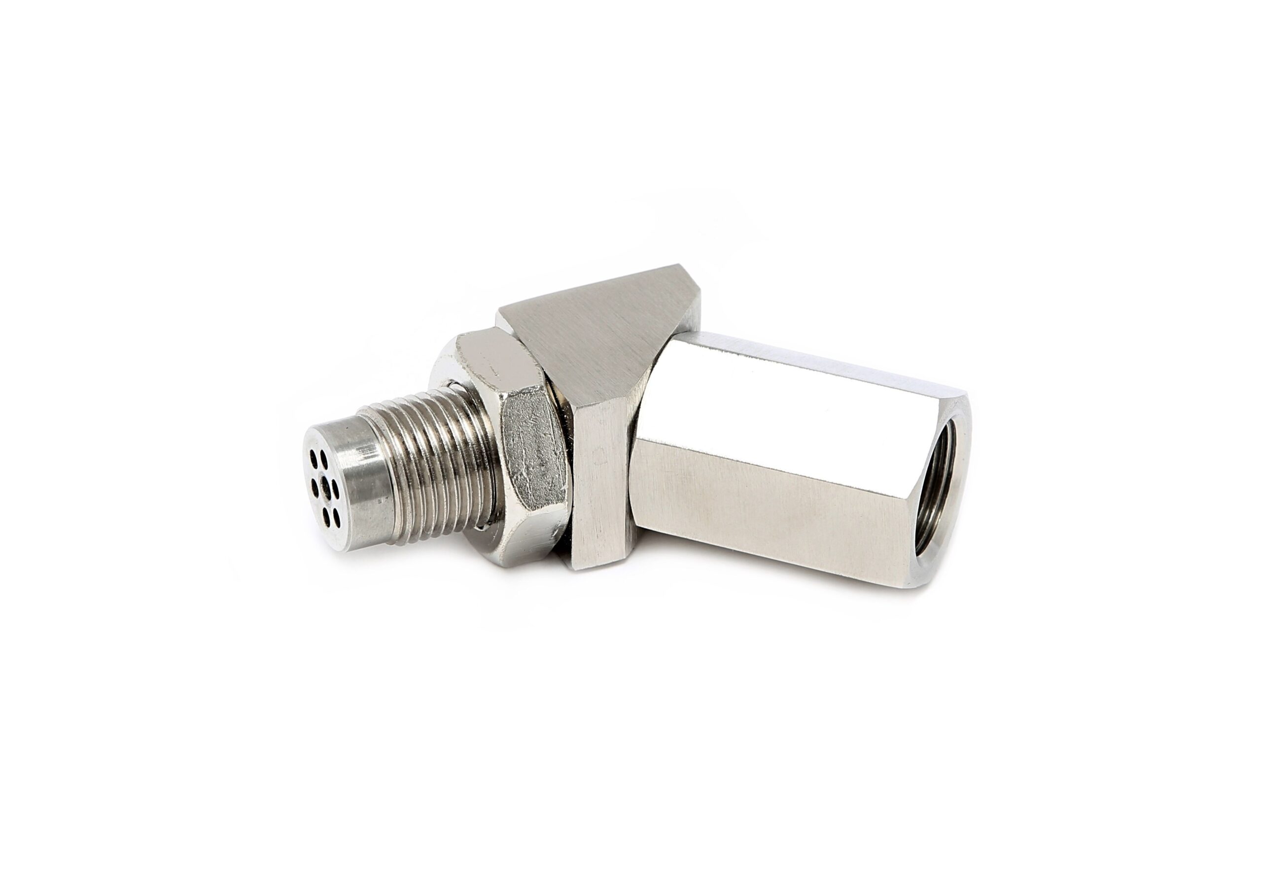 universeller 45° Mini Kat Lambdasonden Eliminator - Abmessung M18 x 1,5 x 45mm - passend für Downpipe/Sportkatalysator/Nachkat
