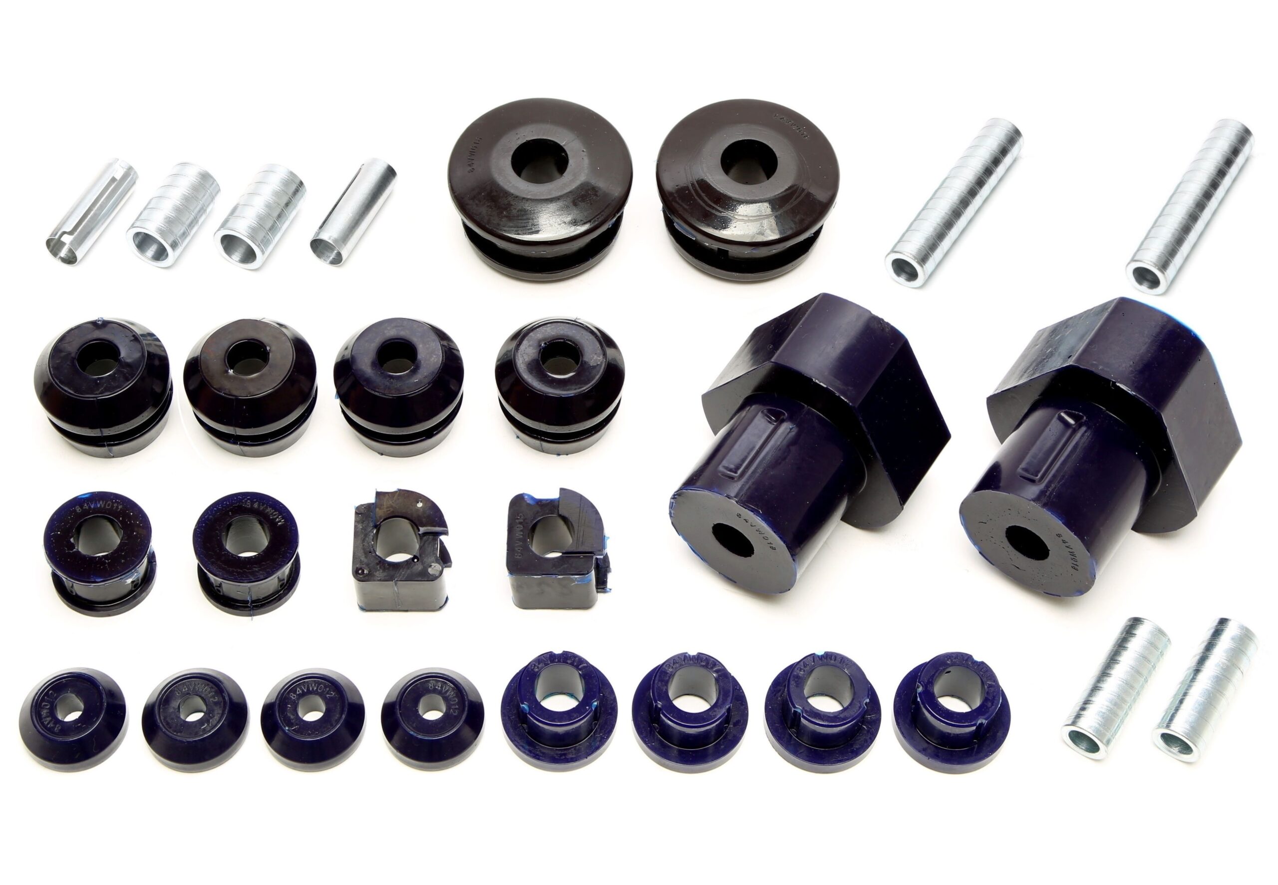 PU-Buchsen Kit 28-teilig / Vorderachse +Hinterachse / passend für VW Golf III / Golf III+IV Cabriolet / Vento