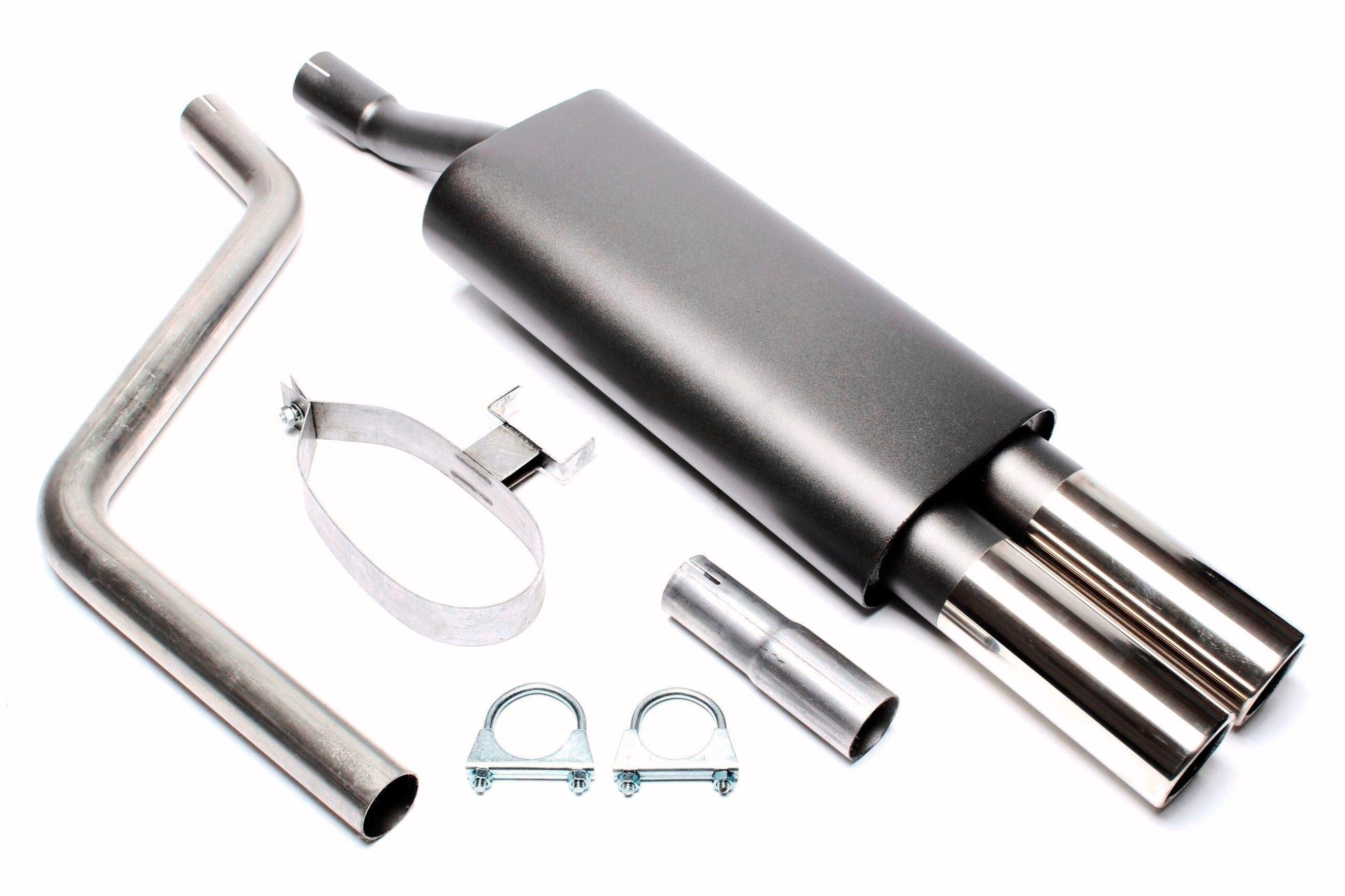 Sportendschalldämpfer 2x76mm passend für VW Polo, Polo Coupe, Polo Classic 86C