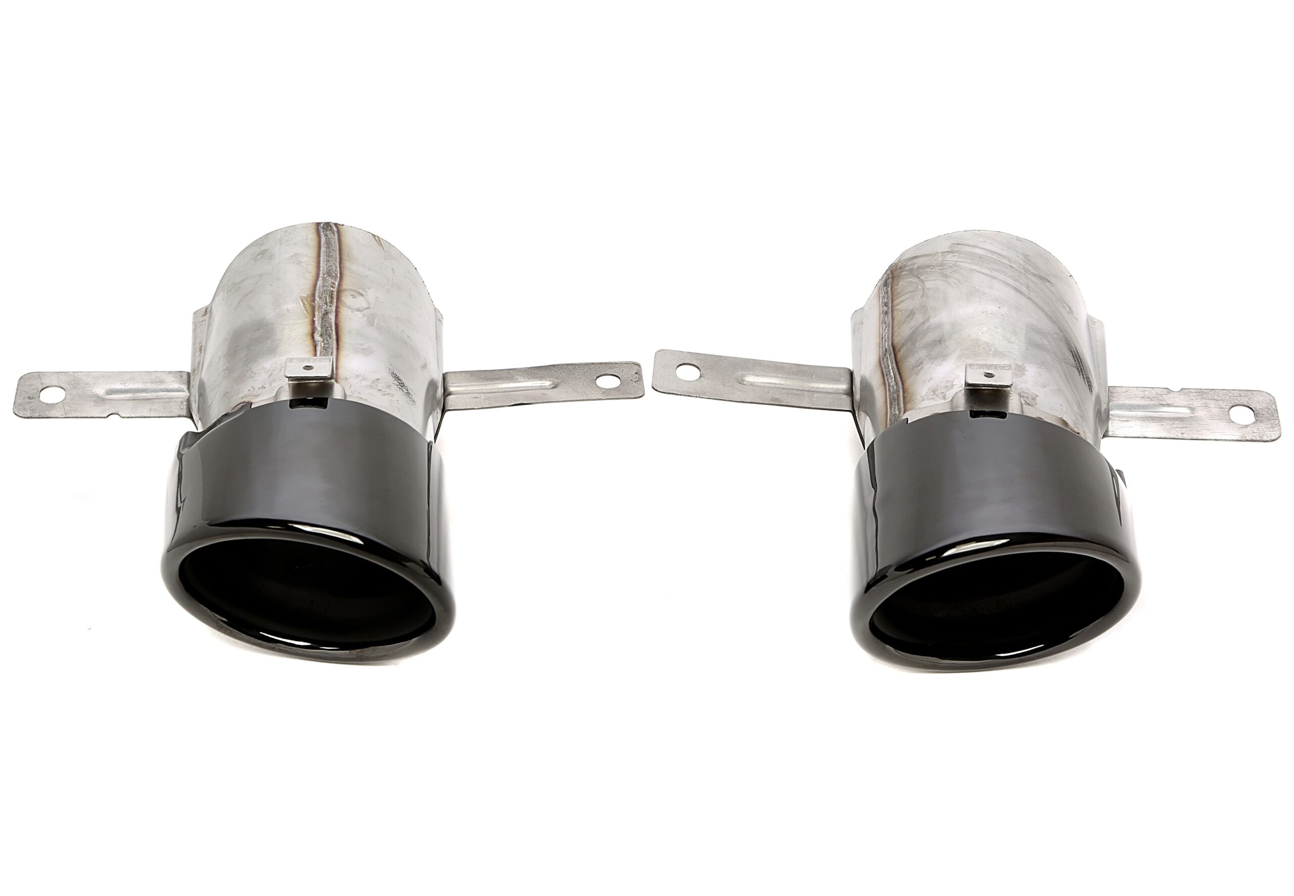 Endrohrblende zum anschrauben "single design" in schwarz/glänzend passend für Mercedes Benz A-Klasse (W177) / CLA-Klasse (W118) A35/CLA35