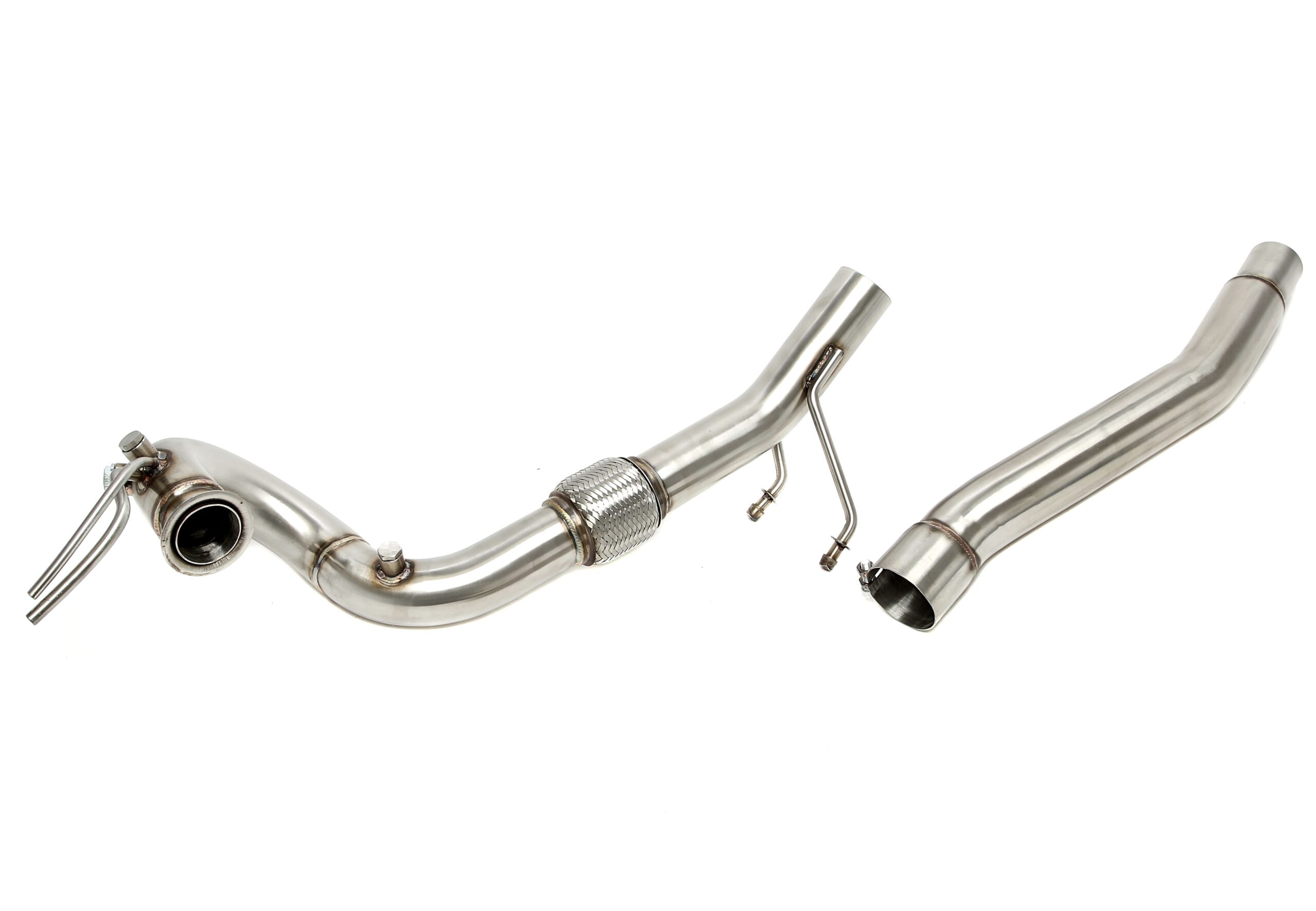 Downpipe mit Flexrohr passend für Audi A3 (8P) / Seat Altea (5P),Leon (1P), Toledo (5P) / Skoda Octavia (1Z), Superb (3T) / VW Caddy (2K), Eos (1T), GolfV (1K), Jetta (1KM), Passat (3C), Touran (1T) - 1.9 TDI+2.0 TDI