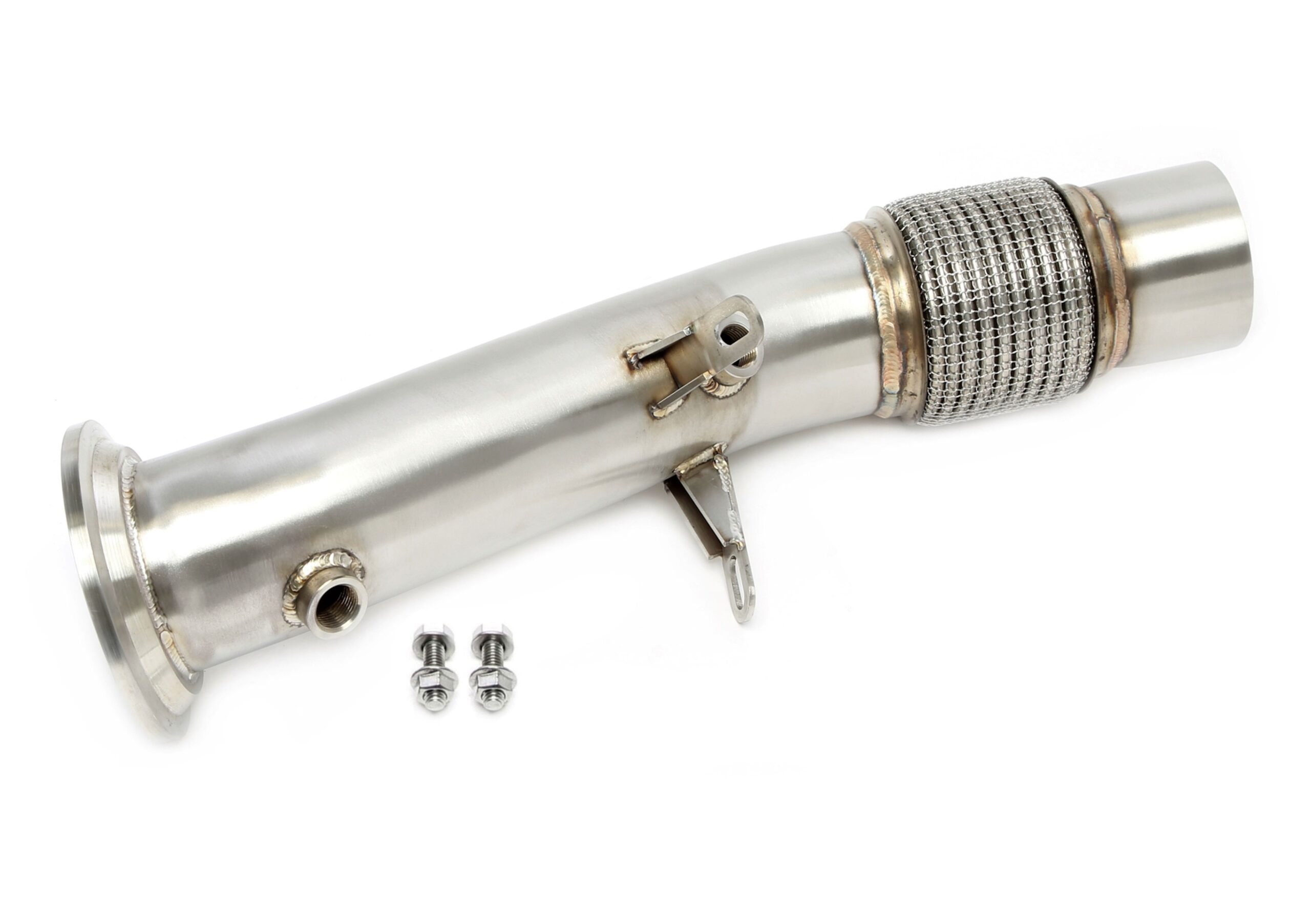 Downpipe ohne Katalysator mit Flexrohr passend für BMW 1er Serie Typ F20, F21, 2er Serie Typ F22, F23, 3er Serie Typ F30, F31, F34 , G20, G21, 4er Serie Typ F32, F33, F36, 5er Serie Typ G30, G31, X3 Typ G01, X4 Typ G02 - Motorcode B48