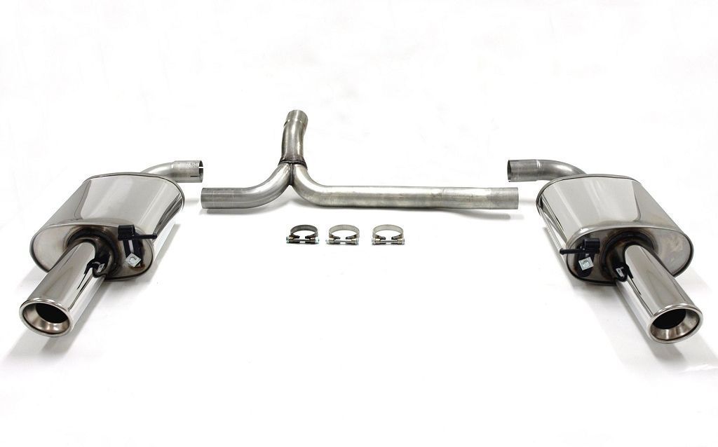 Duplex Edelstahlanlage 1x100mm Links+Rechts passend für Volvo V70 III/XC70 II AWD T6 Typ B