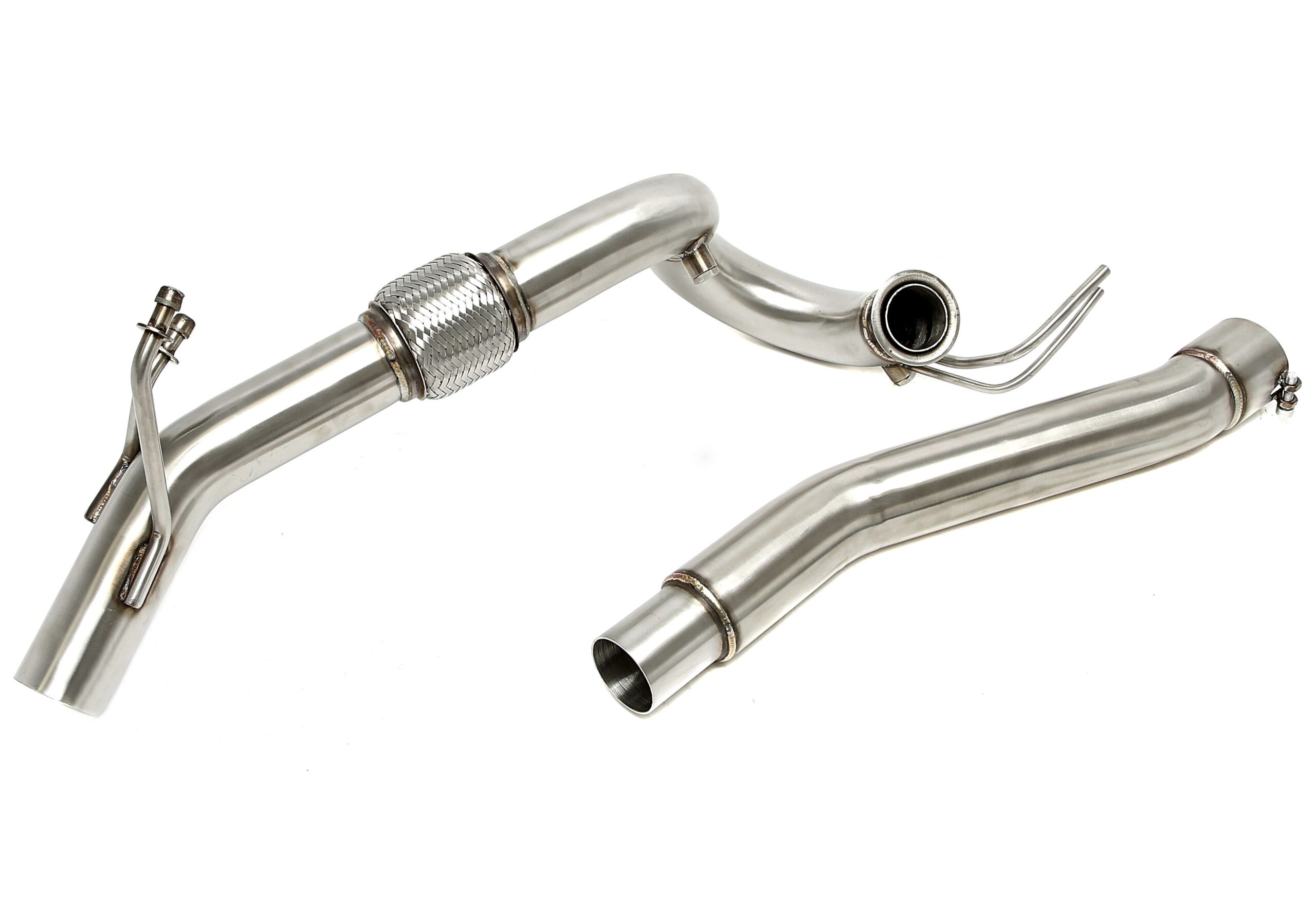 Downpipe mit Flexrohr passend für Audi A3 (8P) / Seat Altea (5P),Leon (1P), Toledo (5P) / Skoda Octavia (1Z), Superb (3T) / VW Caddy (2K), Eos (1T), GolfV (1K), Jetta (1KM), Passat (3C), Touran (1T) - 1.9 TDI+2.0 TDI