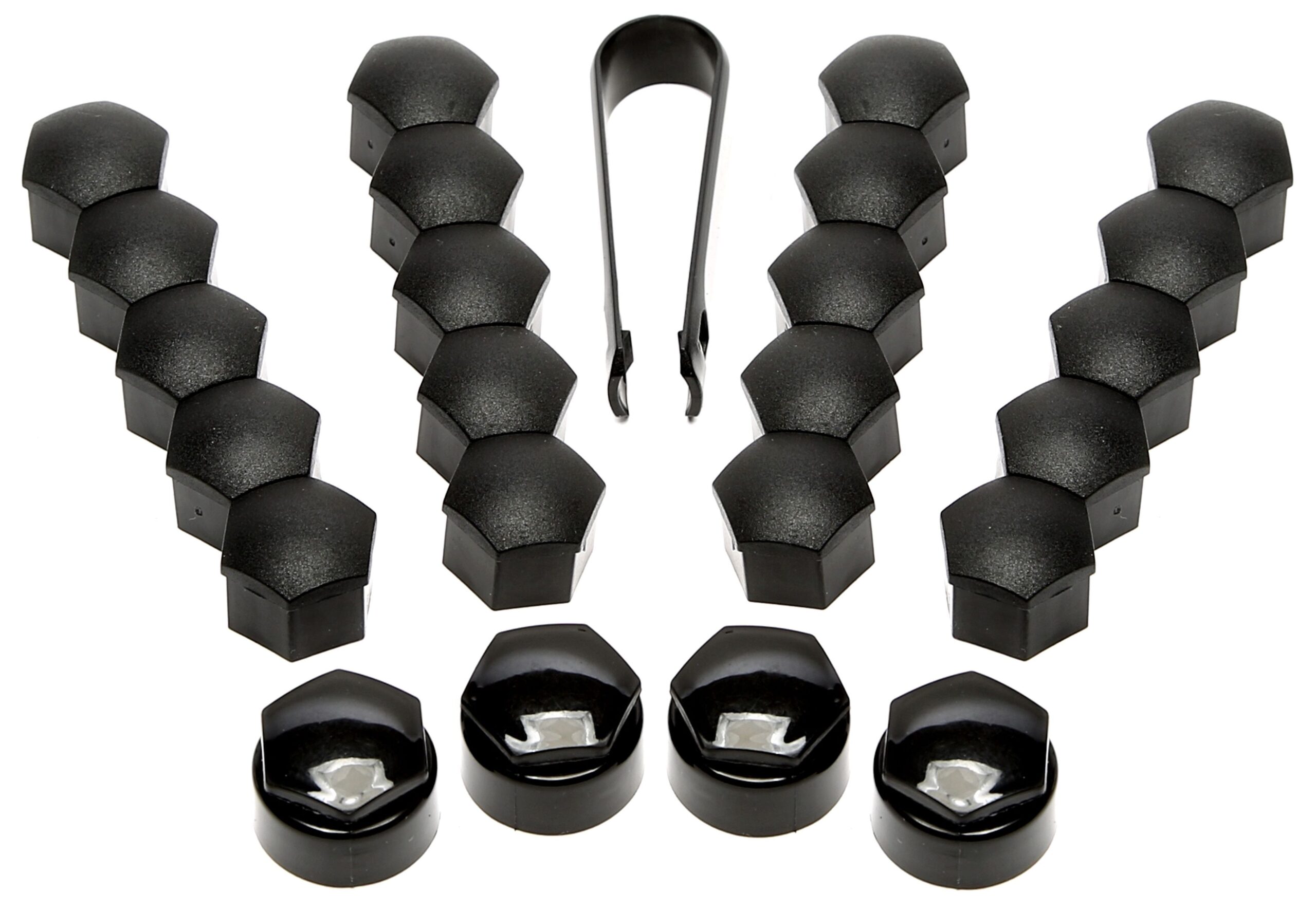 Radbolzenkappen Set schwarz matt
